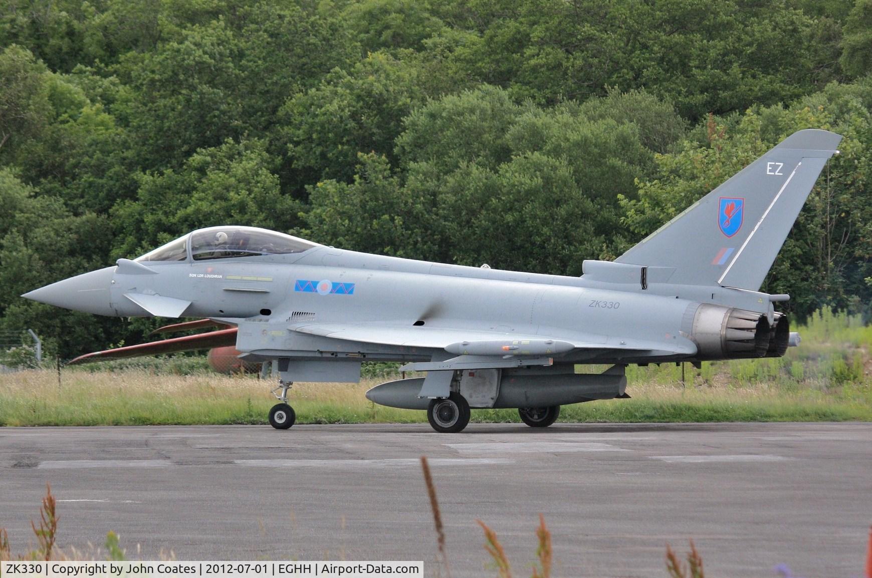ZK330, 2011 Eurofighter EF-2000 Typhoon FGR.4 C/N BS091/340, EZ preparing to depart JETS for display