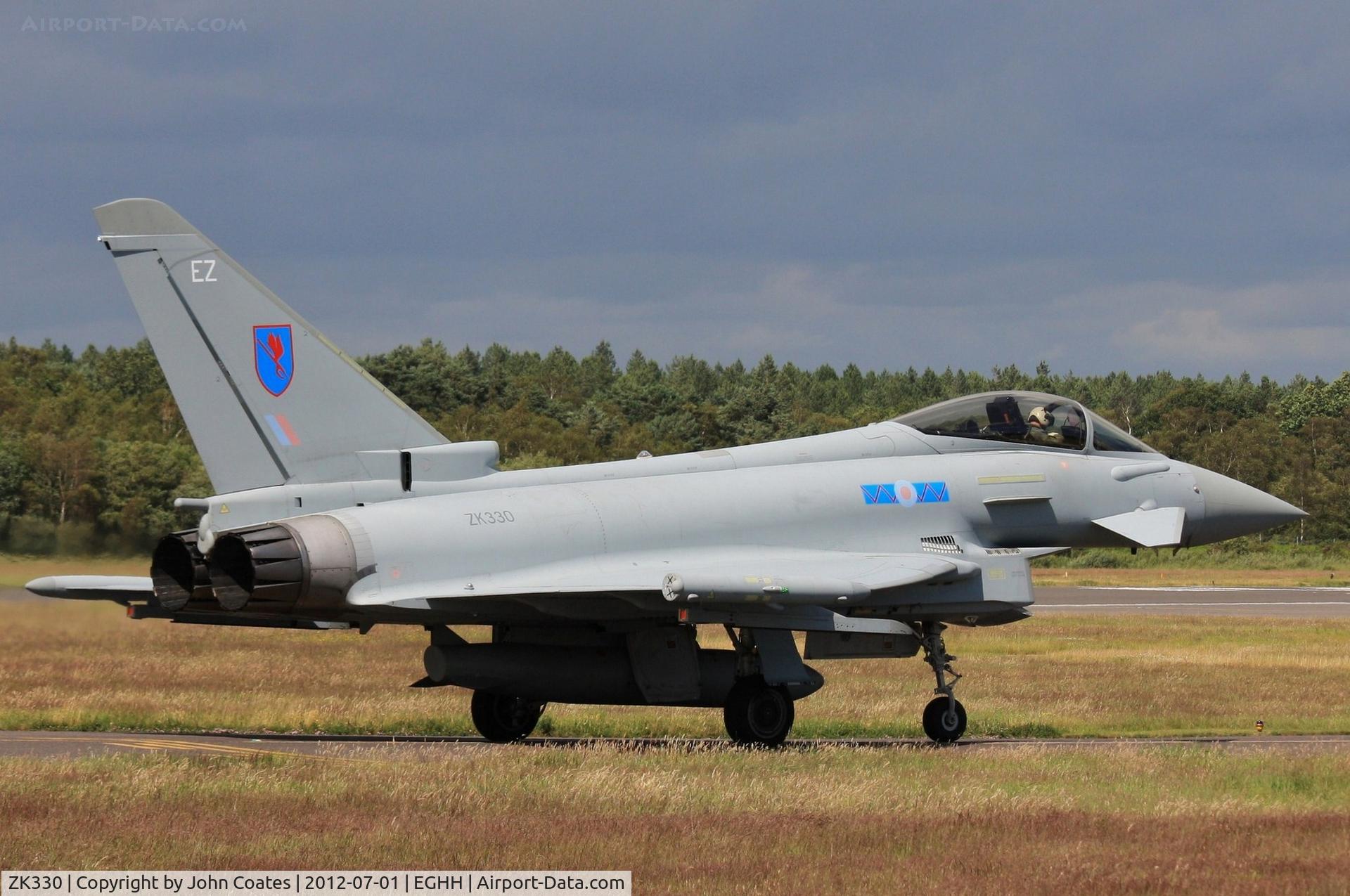 ZK330, 2011 Eurofighter EF-2000 Typhoon FGR.4 C/N BS091/340, Taxiing back to JETS after display