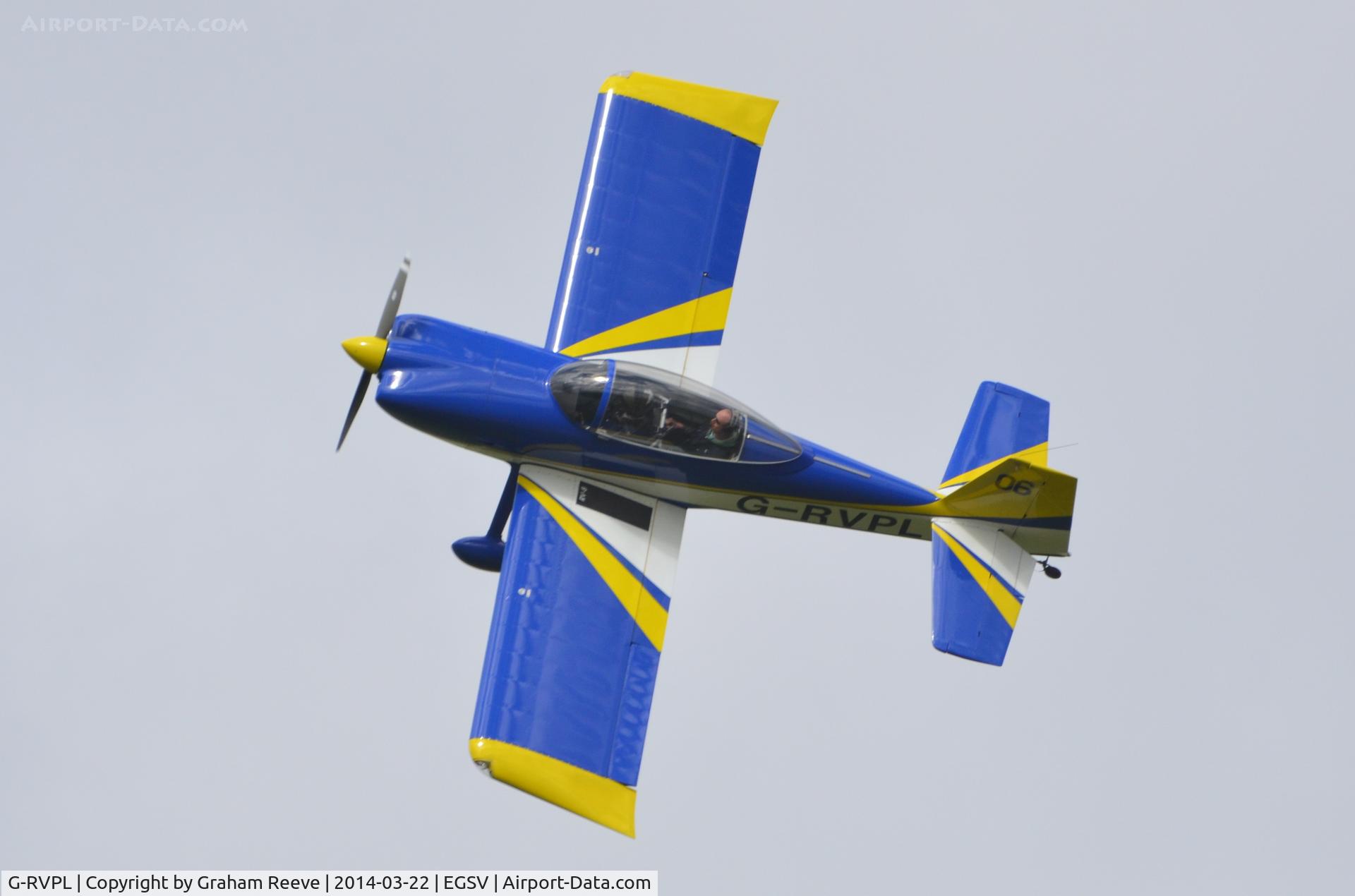 G-RVPL, 2006 Vans RV-8 C/N PFA 303-13885, Over head at Old Buckenham.