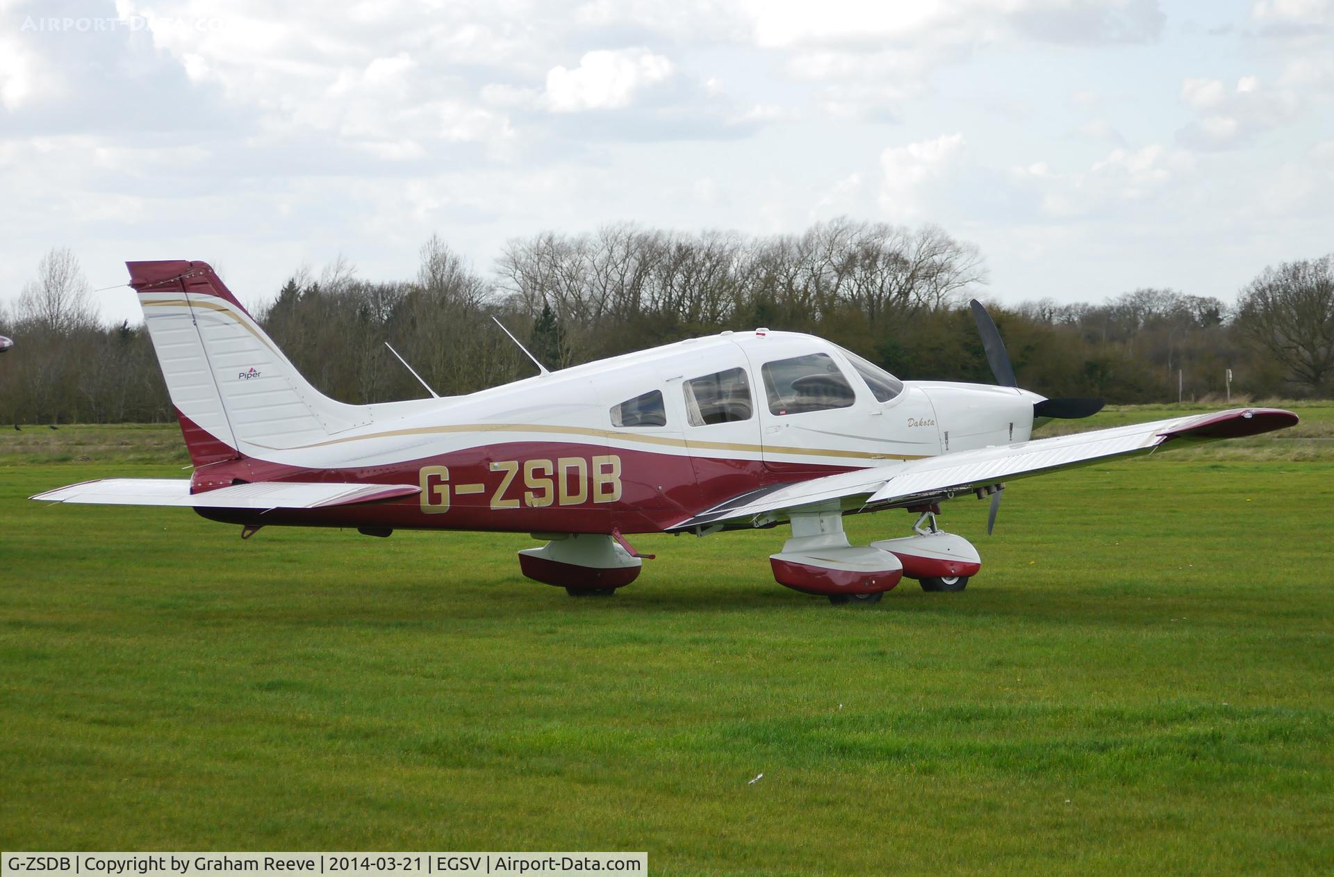 G-ZSDB, 1982 Piper PA-28-236 Dakota C/N 28-8211004, Parked at Old Buckenham.
