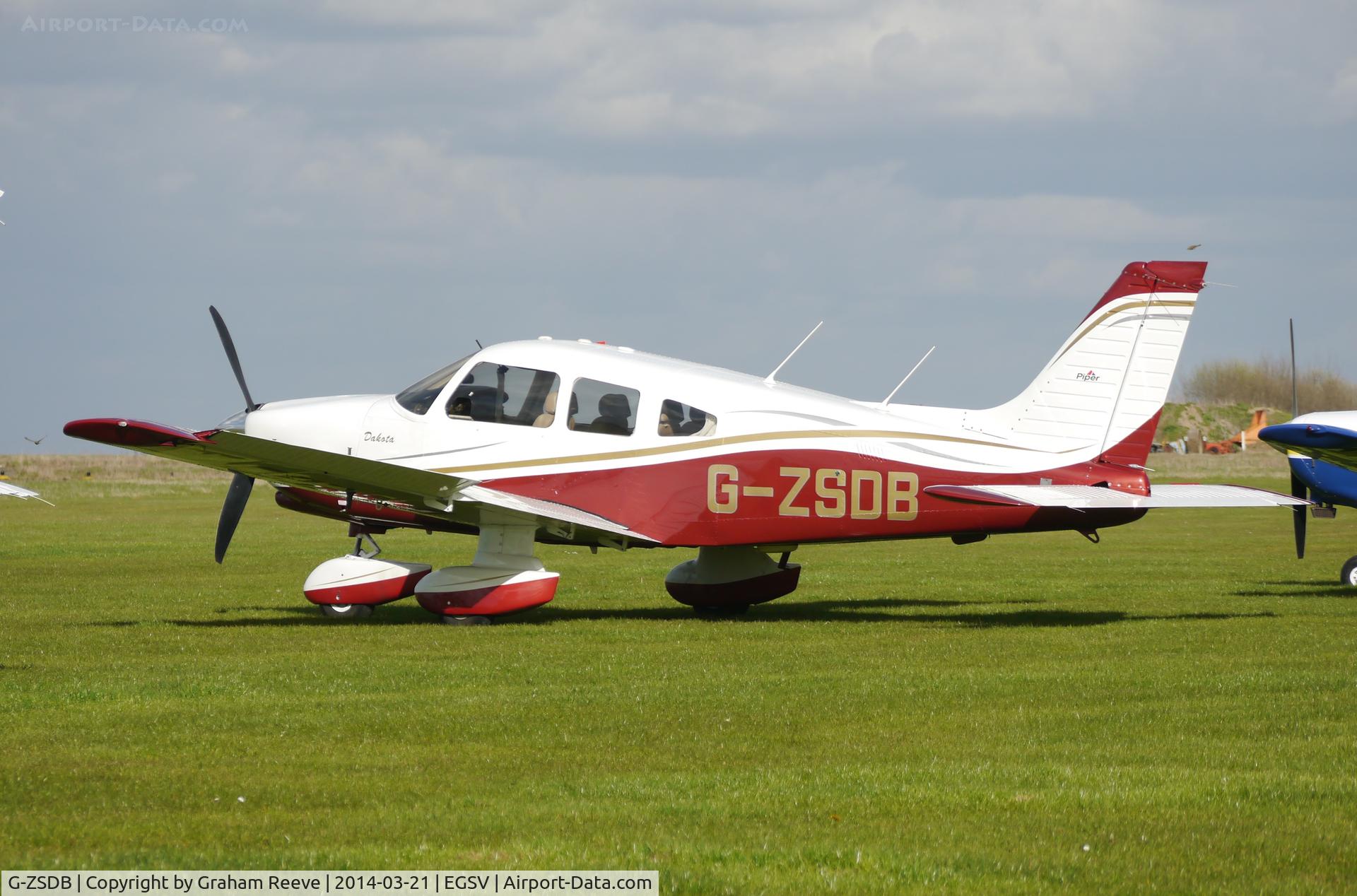 G-ZSDB, 1982 Piper PA-28-236 Dakota C/N 28-8211004, Parked at Old Buckenham.