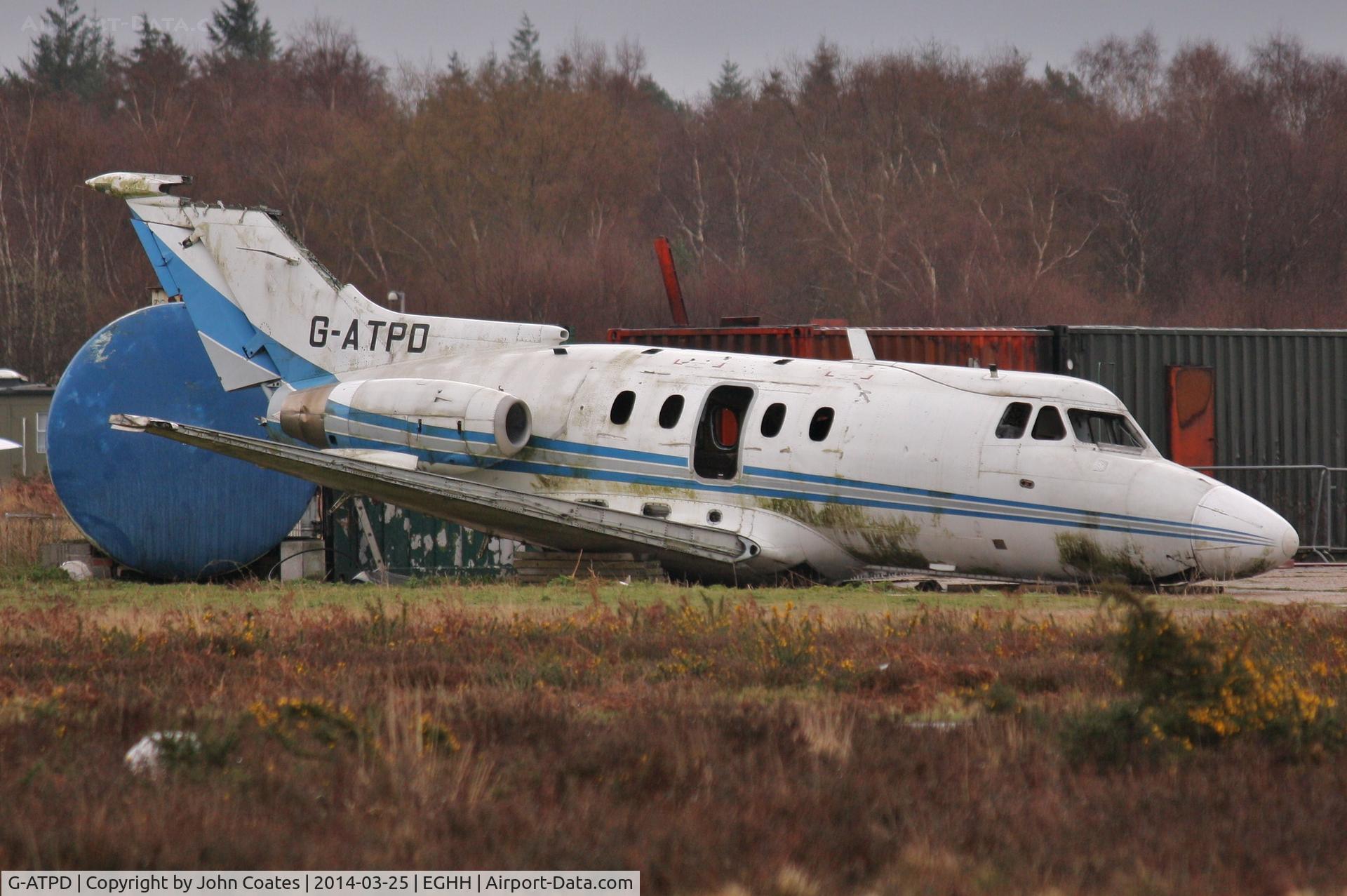 G-ATPD, 1966 Hawker Siddeley HS.125 Series 1B/522 C/N 25085, Long term Fire Dump resident may have to move for imminent building work.