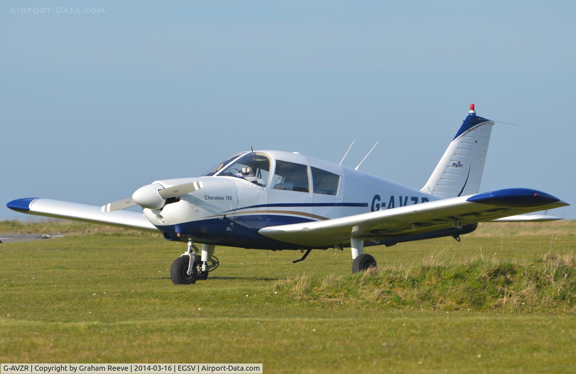 G-AVZR, 1967 Piper PA-28-180 Cherokee C C/N 28-4114, Parked at Old Buckenham.