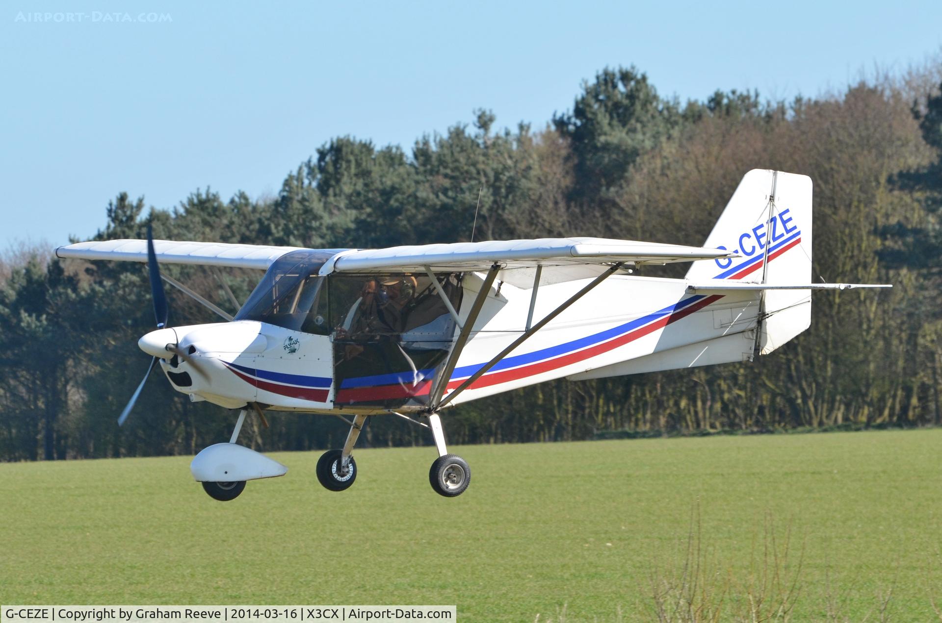 G-CEZE, 2007 Skyranger Swift 912S(1) C/N BMAA/HB/555, About to touch down at Northrepps.