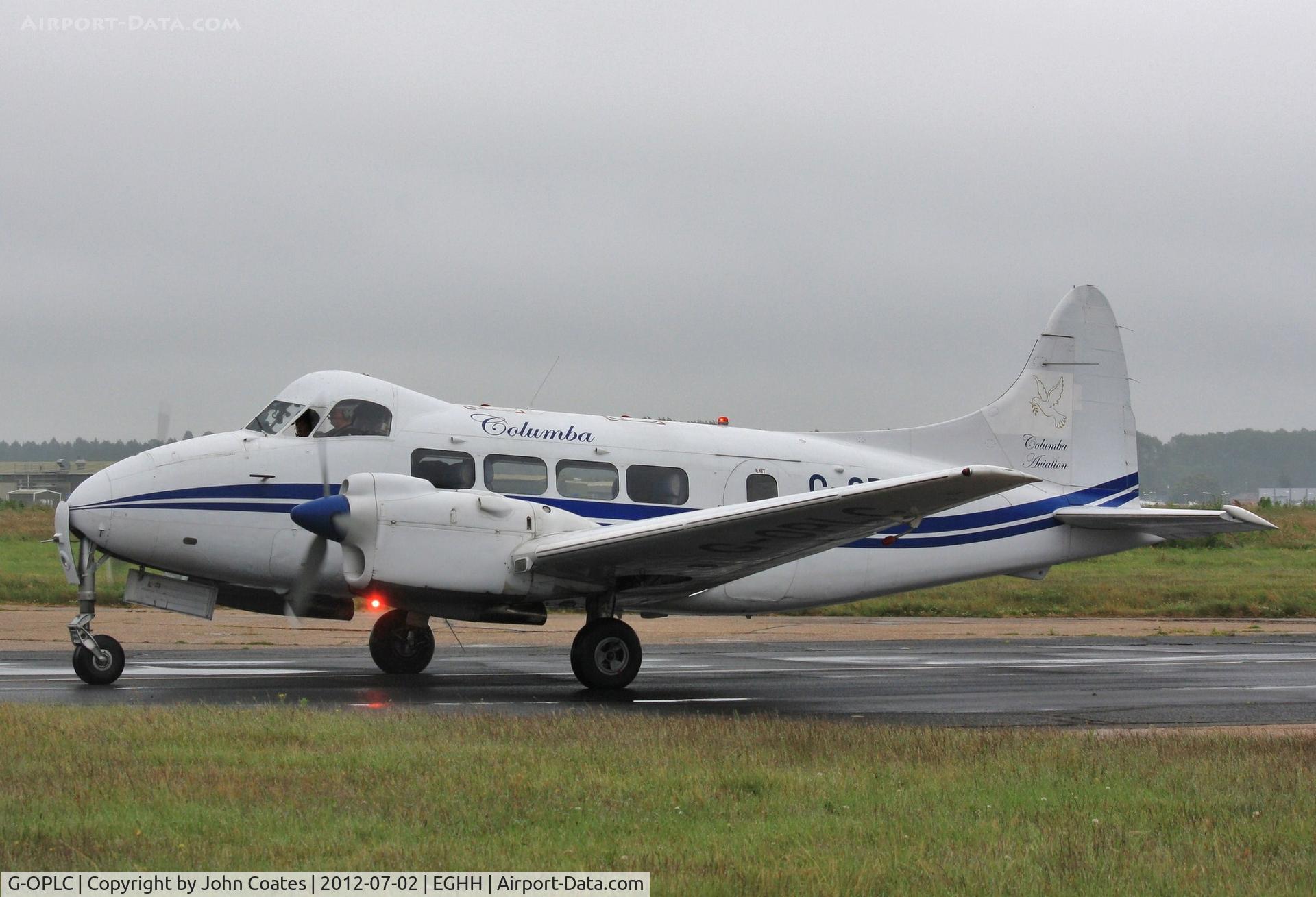 G-OPLC, 1948 De Havilland DH-104 Dove 8 C/N 04212, Taxiing on arrival
