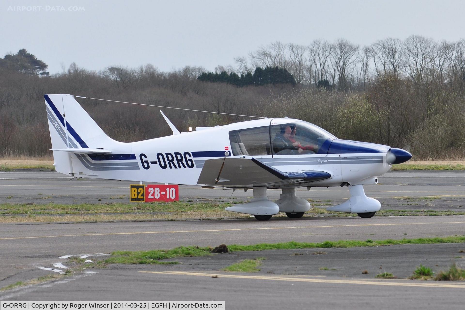 G-ORRG, 1977 Robin DR-400-180 Regent Regent C/N 1216, Visiting Robin Regent. Previously registered OO-VPI