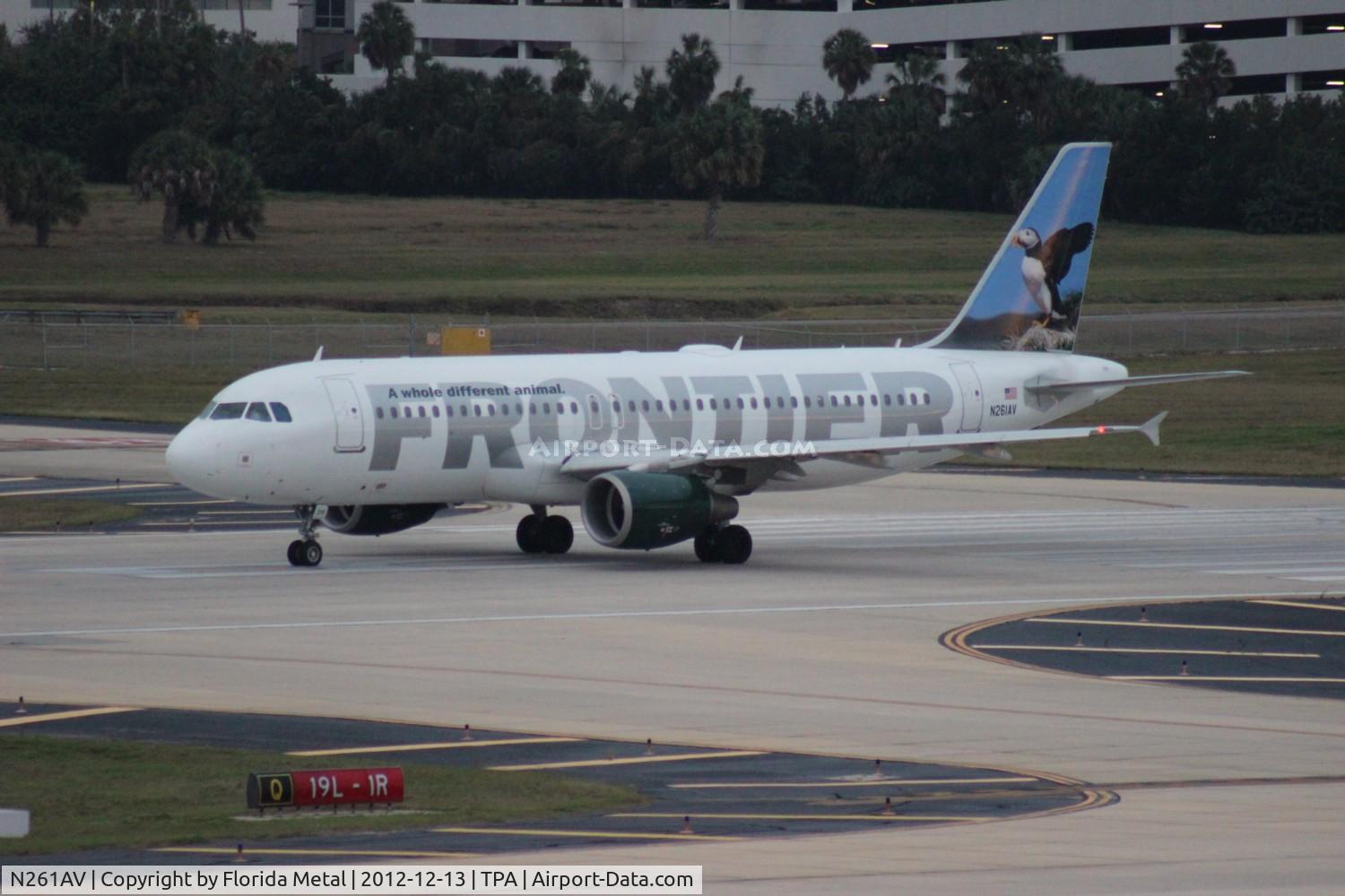 N261AV, 2001 Airbus A320-214 C/N 1615, Frontier puffin A320 (as of 2013 wears tail number N218FR)