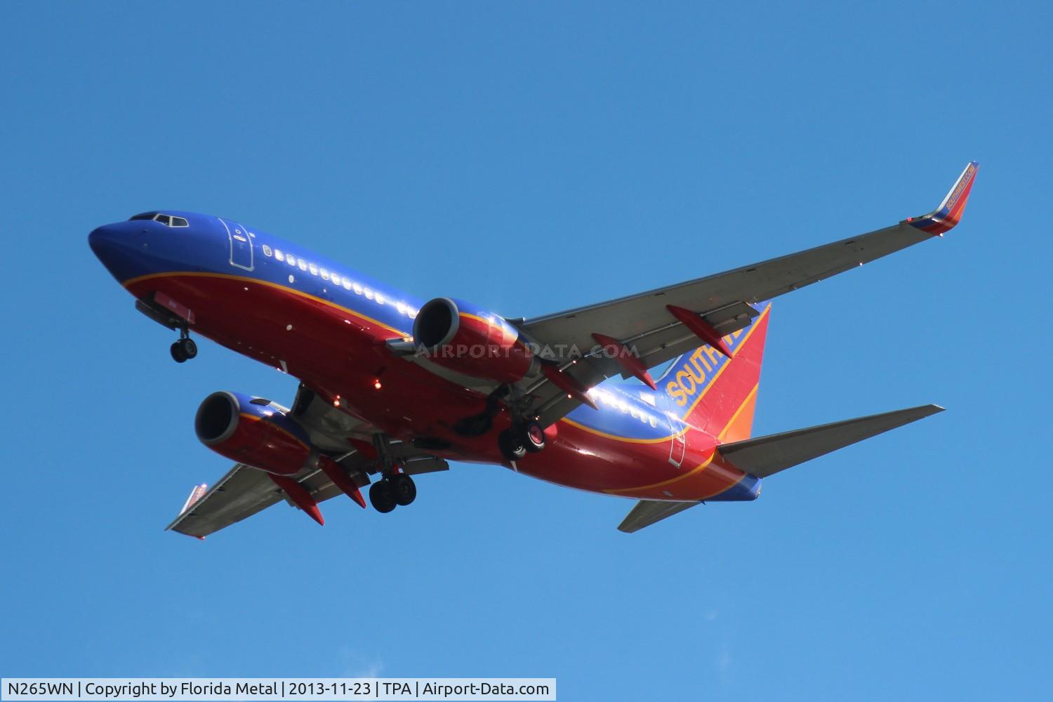 N265WN, 2007 Boeing 737-7H4 C/N 32522, Southwest 737-700