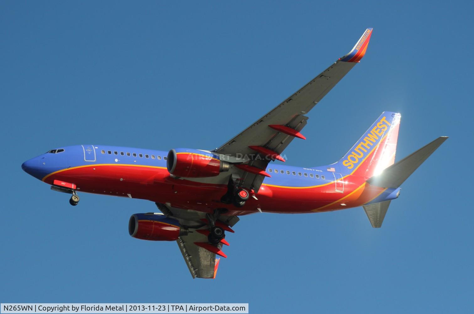 N265WN, 2007 Boeing 737-7H4 C/N 32522, Southwest 737-700