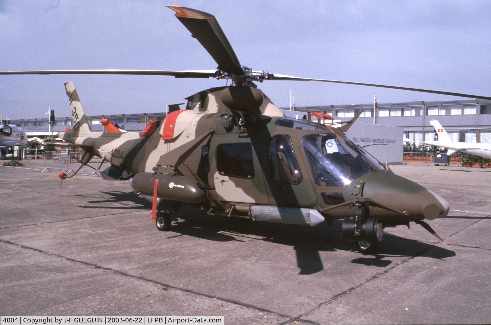 4004, AgustaWestland A109LUH C/N 13654, On display at 2003 Paris-Le Bourget airshow.