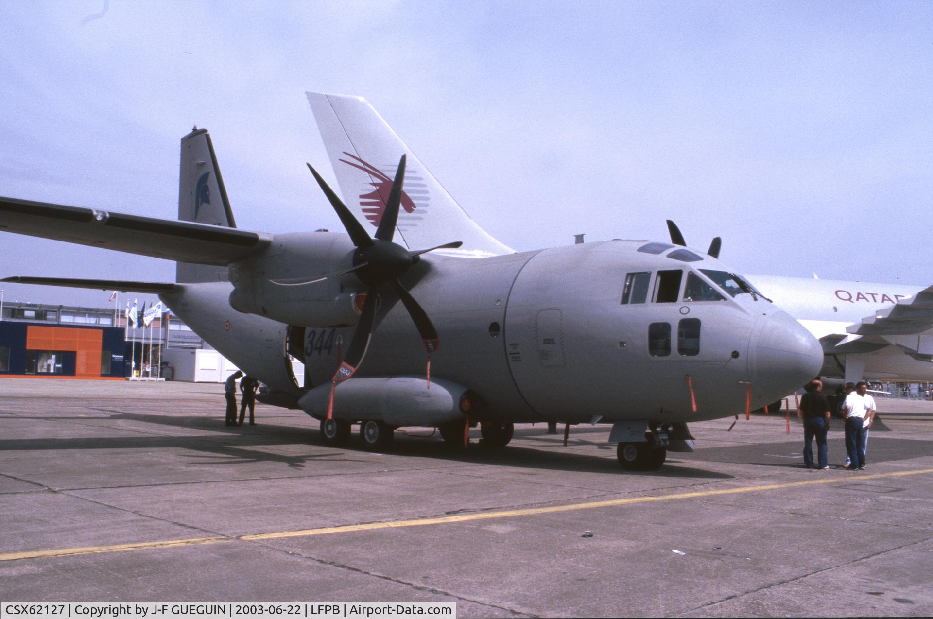 CSX62127, 1980 Alenia C-27J Spartan C/N 4033, On display at 2003 Paris-Le Bourget airshow.