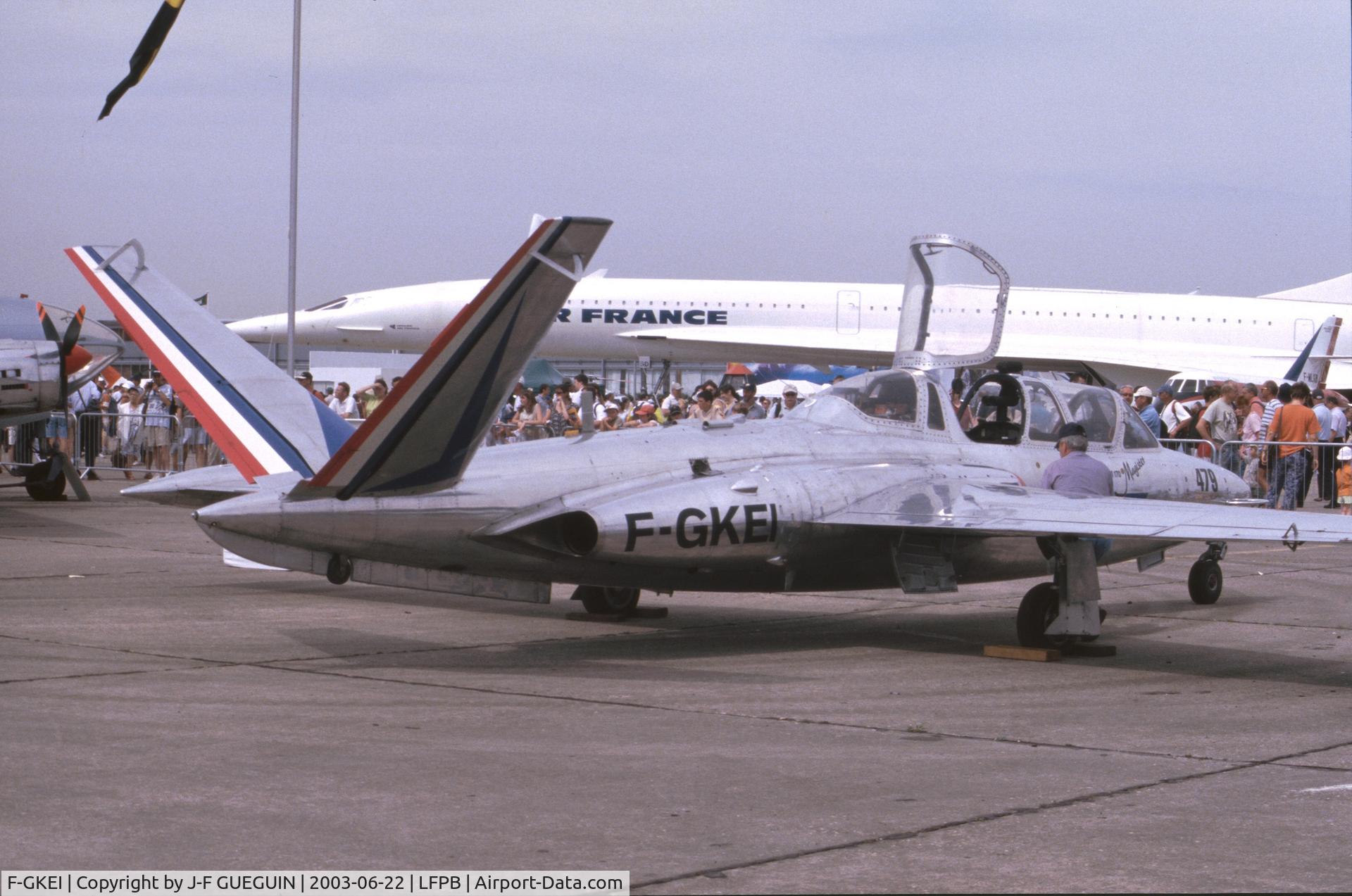 F-GKEI, Fouga CM-170 Magister C/N 479, On display at 2003 Paris-Le Bourget airshow.