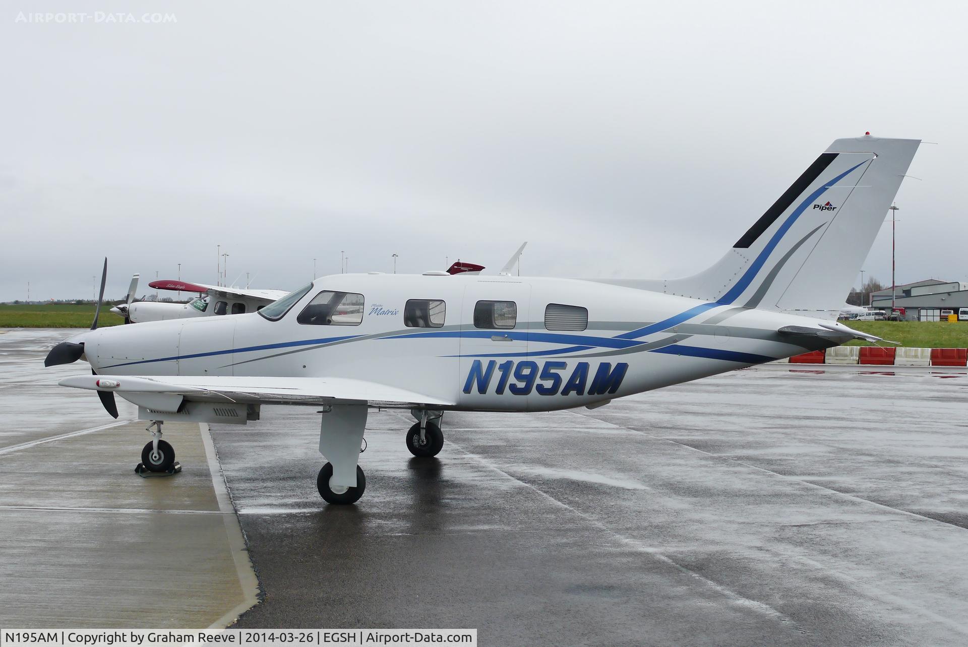 N195AM, 2010 Piper PA-46R-350T Malibu Matrix C/N 4692146, Parked at Norwich.