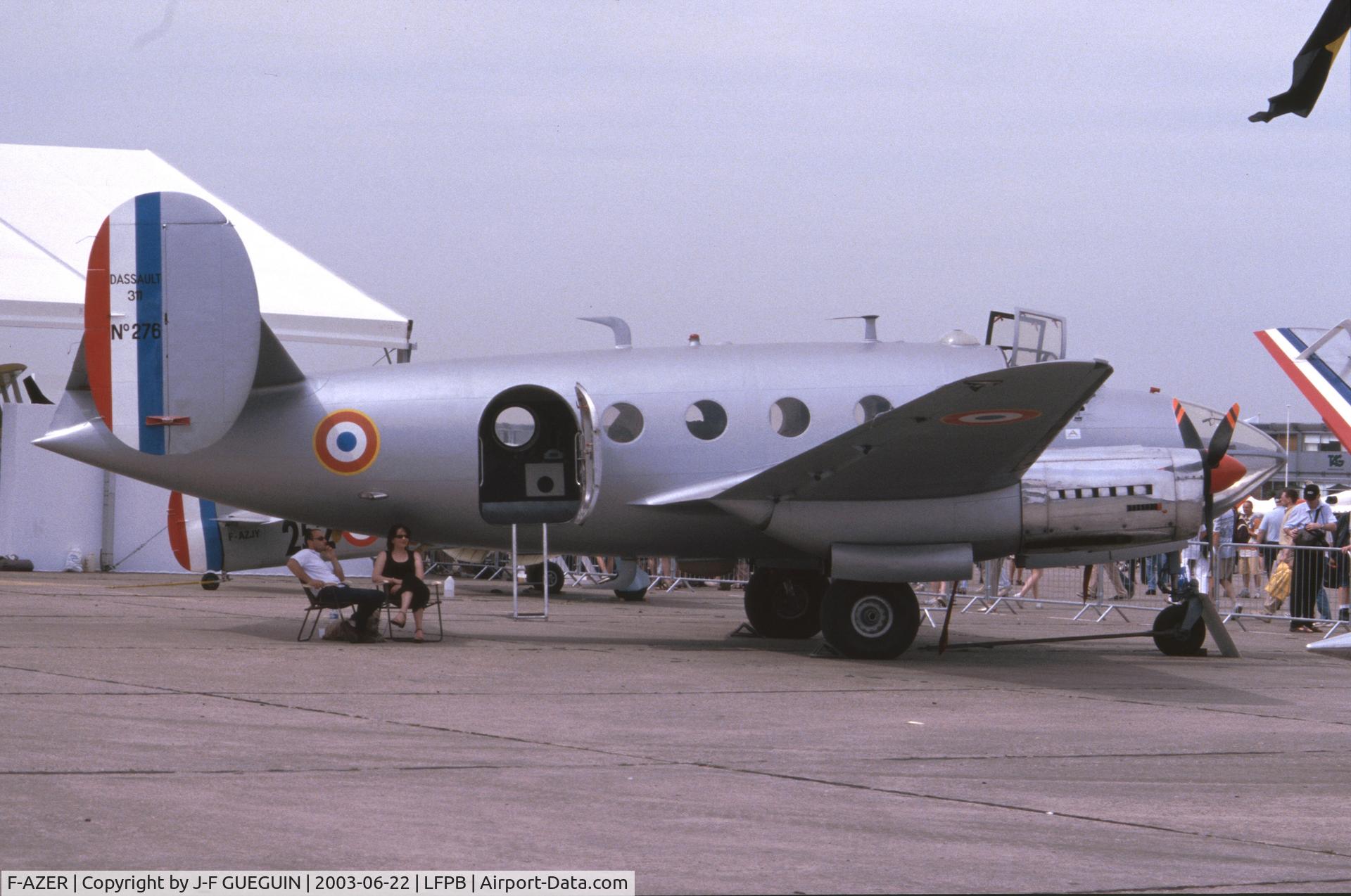 F-AZER, Dassault MD-311 Flamant C/N 276, On display at 2003 Paris-Le Bourget airshow.
