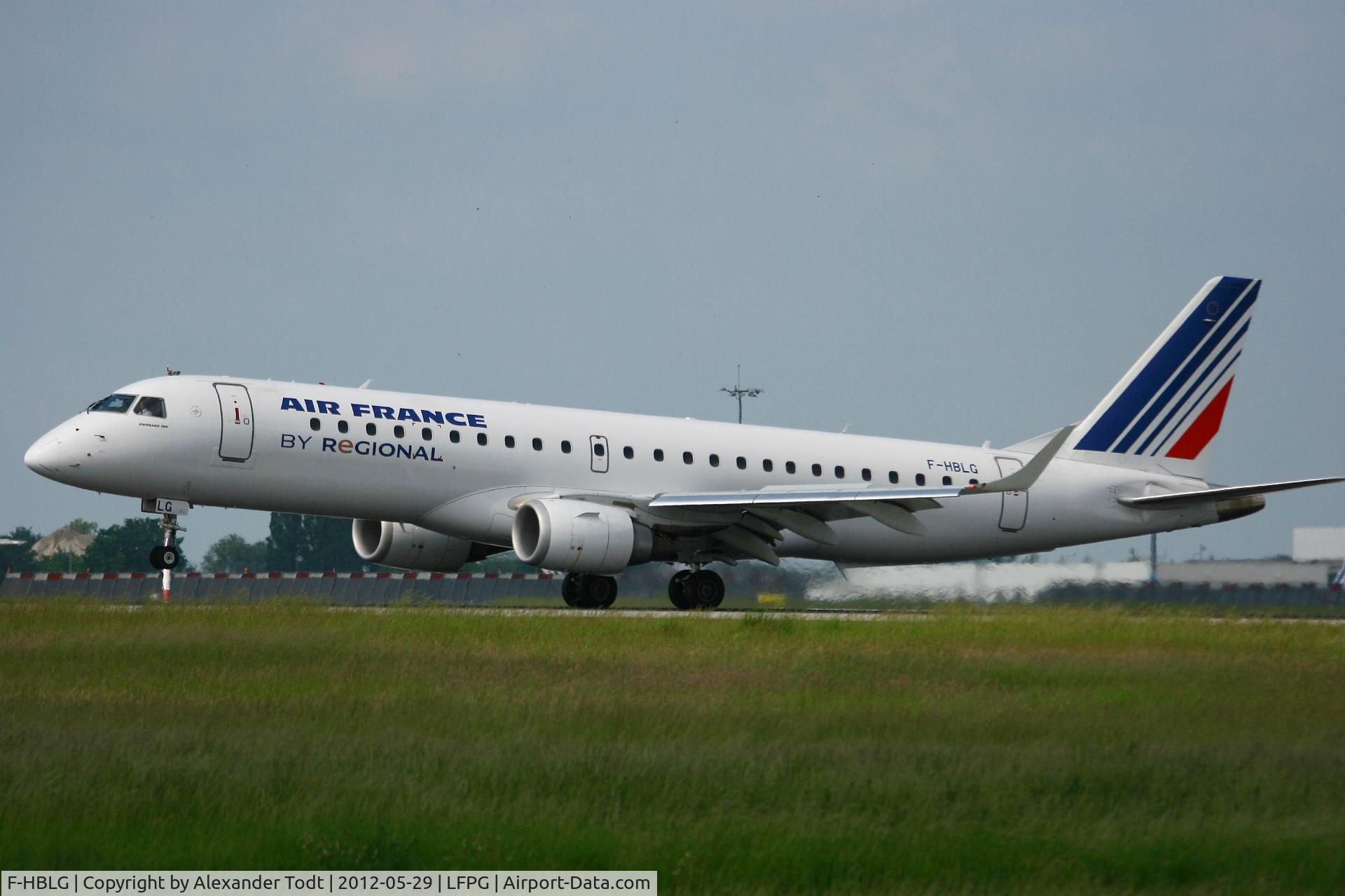 F-HBLG, 2009 Embraer 190LR (ERJ-190-100LR) C/N 19000254, Embraer ERJ-190LR, landing rwy 26L, Roissy Charles De Gaulle Airport (LFPG-CDG)
