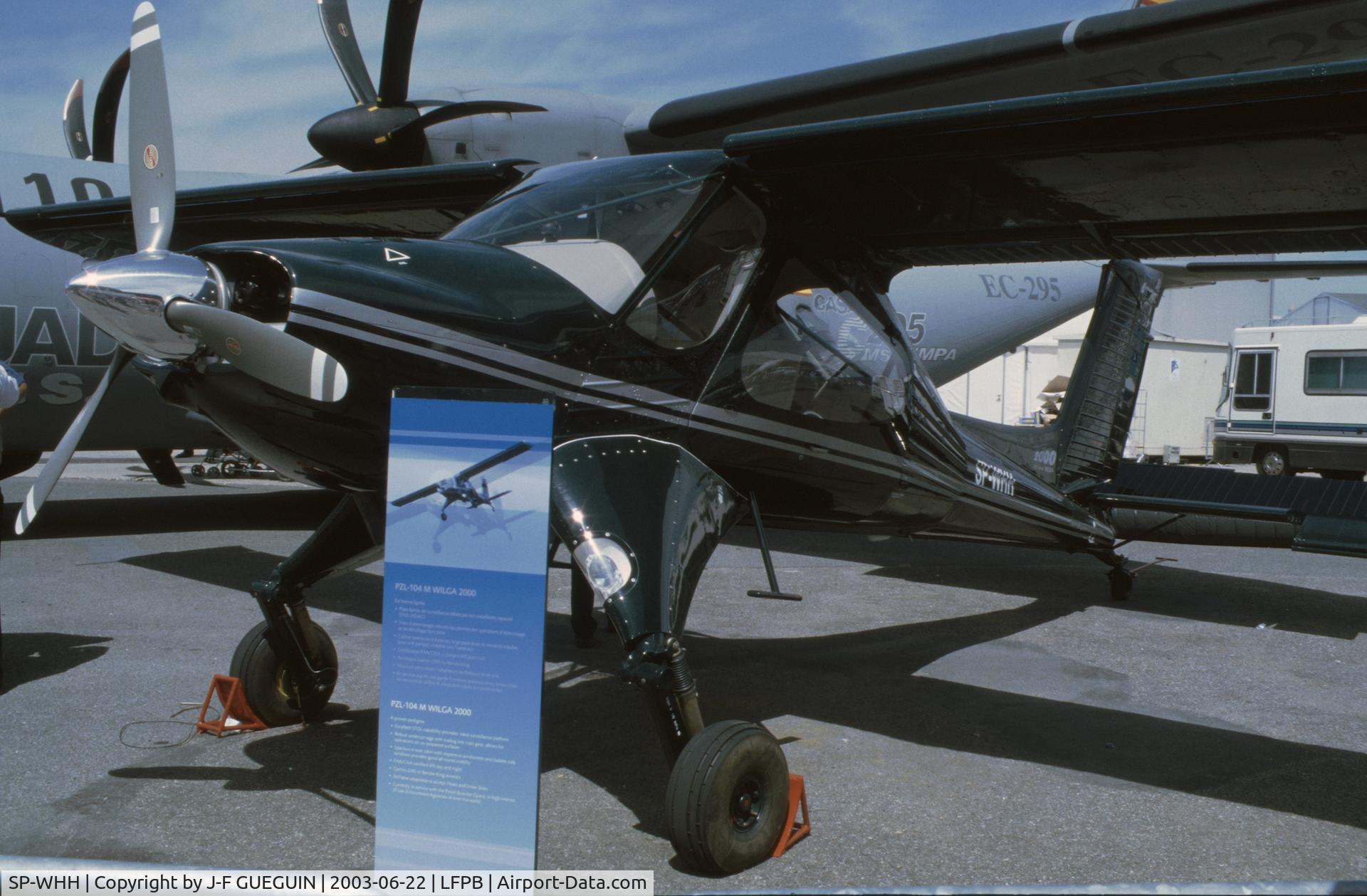 SP-WHH, 2003 PZL-Okecie PZL-104M Wilga-2000 C/N 00030015, On display at 2003 Paris-Le Bourget airshow.