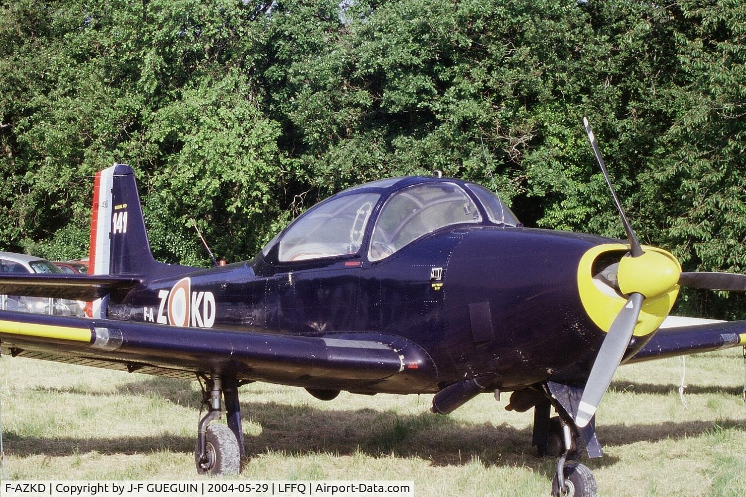 F-AZKD, Focke-Wulf FWP-149D C/N 141, Parked at Ferté-Alais, 2004 airshow.