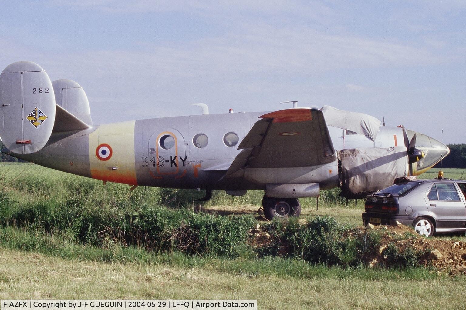 F-AZFX, Dassault MD-311 Flamant C/N 282, Parked at La Ferté-Alais, 2004 airshow.