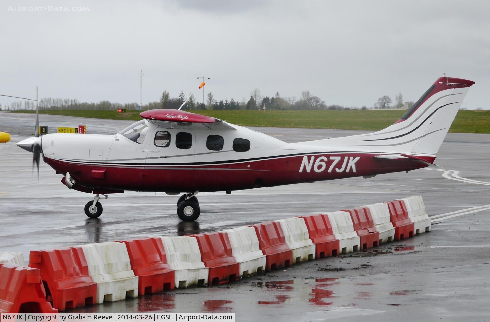 N67JK, Cessna P210N Pressurised Centurion C/N P21000684, Just landed.