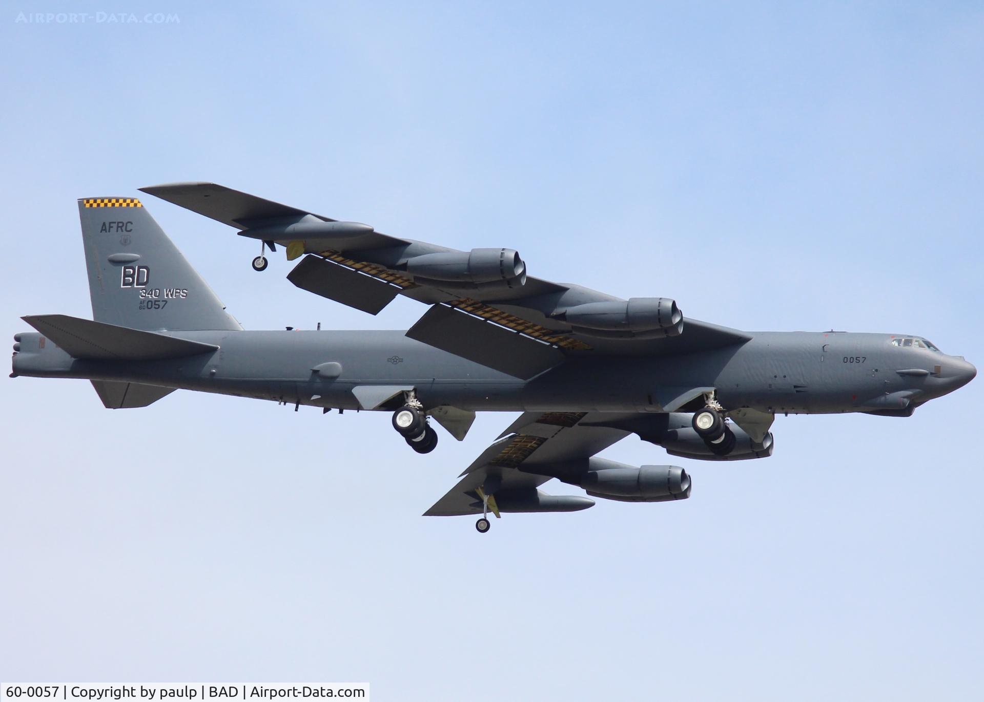 60-0057, 1960 Boeing B-52H Stratofortress C/N 464422, At Barksdale Air Force Base.