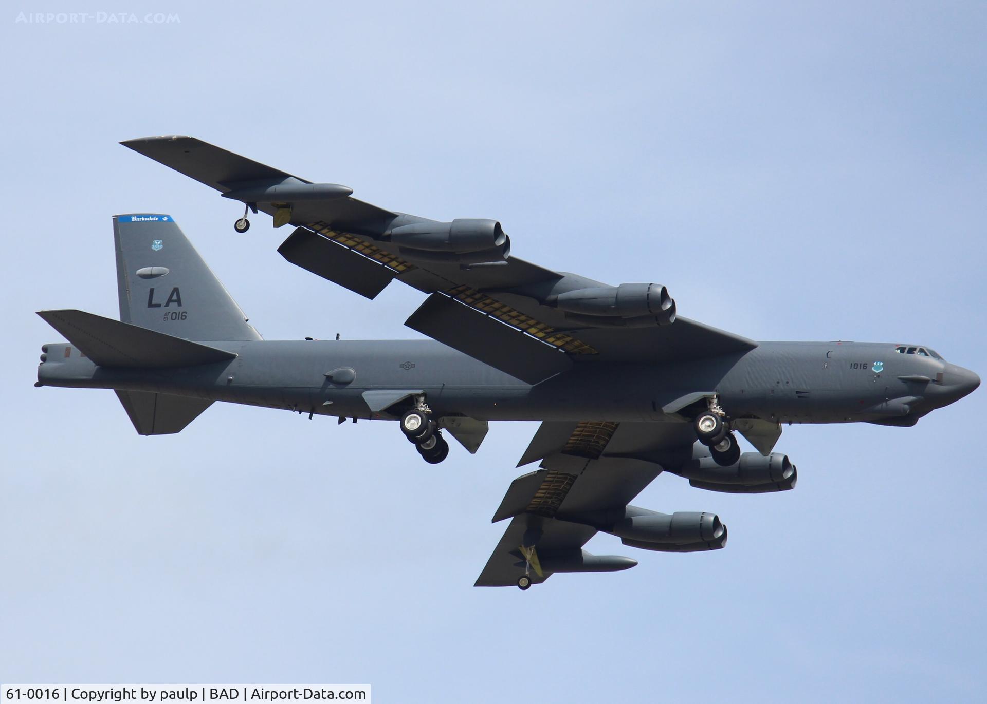 61-0016, 1961 Boeing B-52H Stratofortress C/N 464443, At Barksdale Air Force Base.
