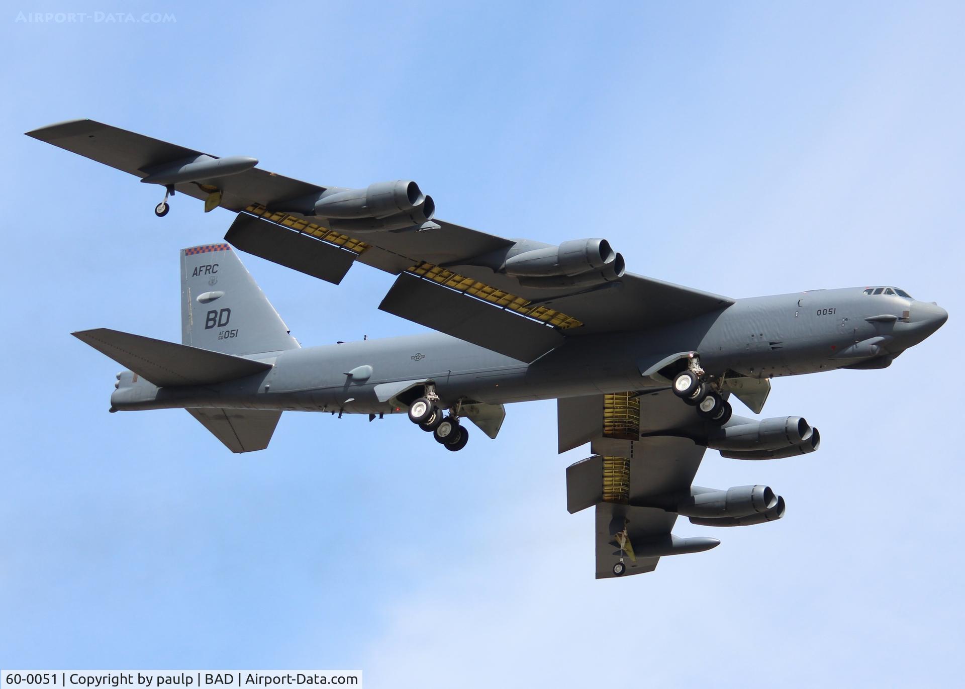 60-0051, 1960 Boeing B-52H Stratofortress C/N 464416, At Barksdale Air Force Base.