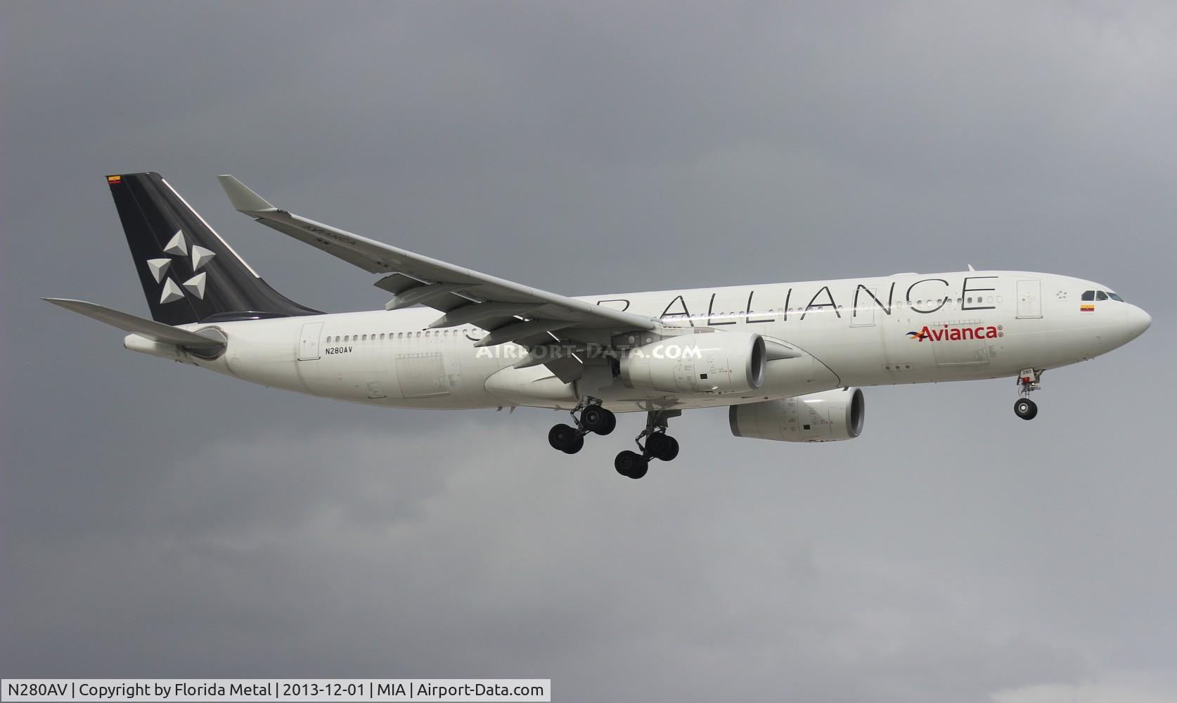 N280AV, 2013 Airbus A330-243 C/N 1400, Avianca A330 Star Alliance