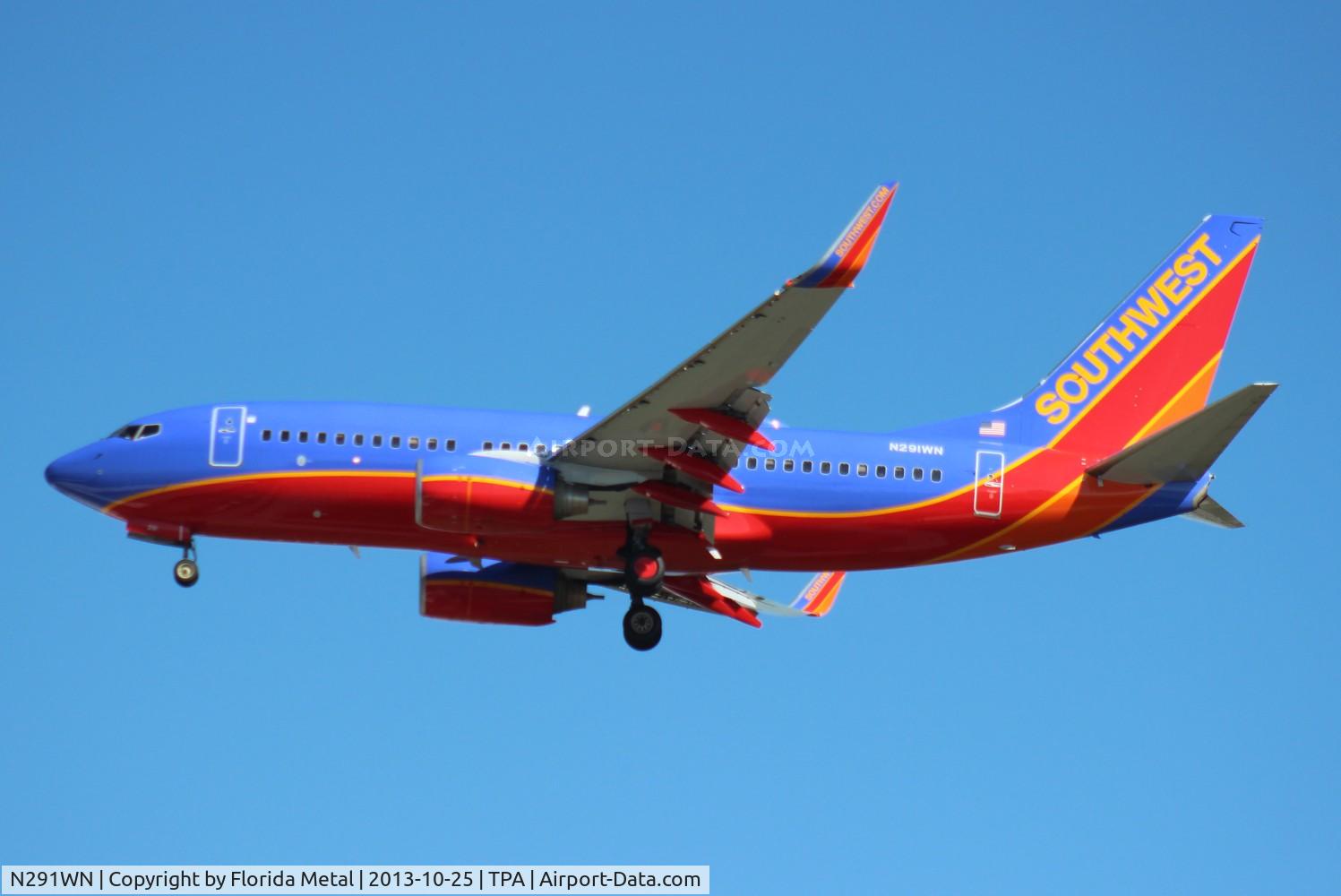 N291WN, 2007 Boeing 737-7H4 C/N 32539, Southwest 737-700
