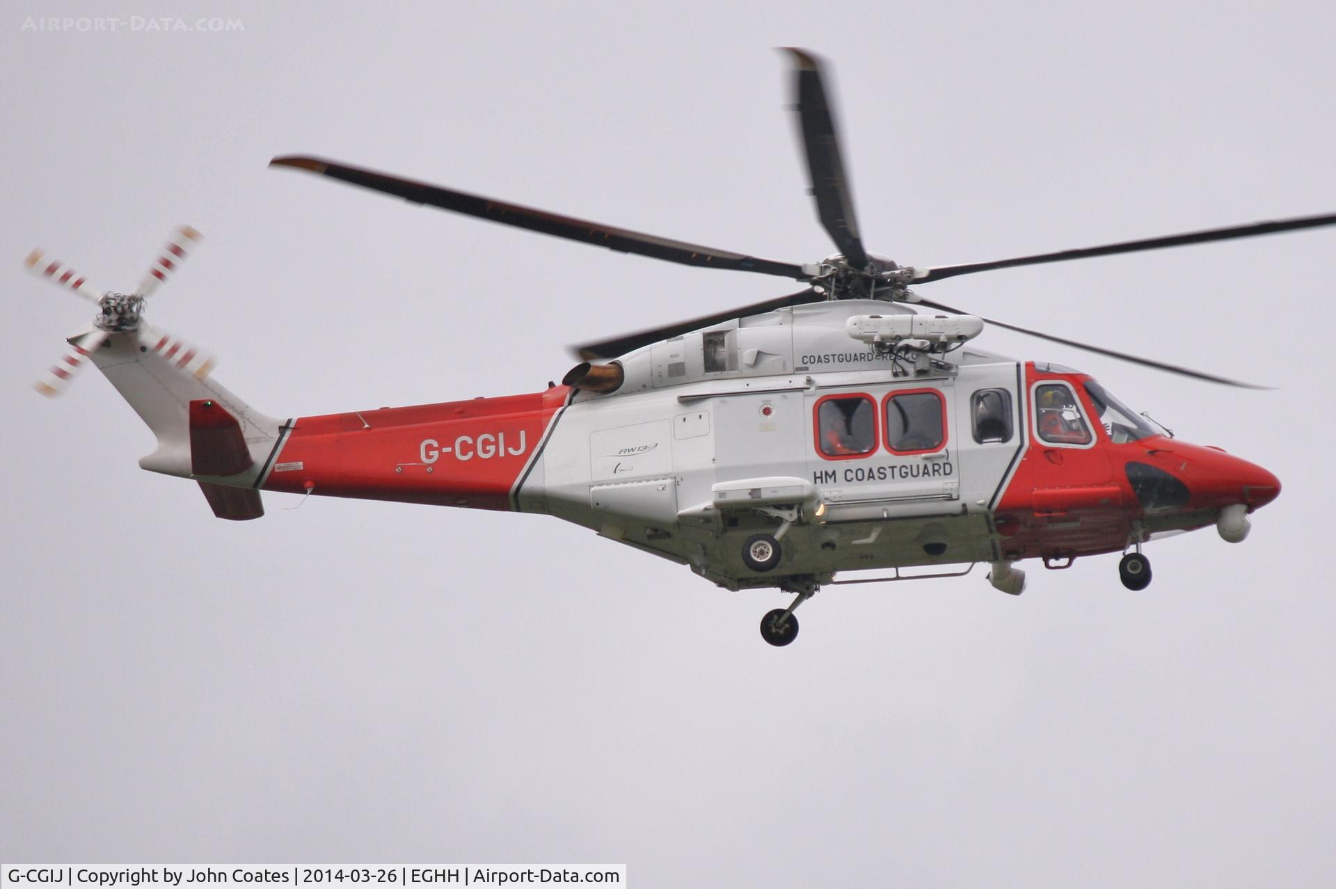 G-CGIJ, 2007 AgustaWestland AW-139 C/N 31203, Low pass in poor weather