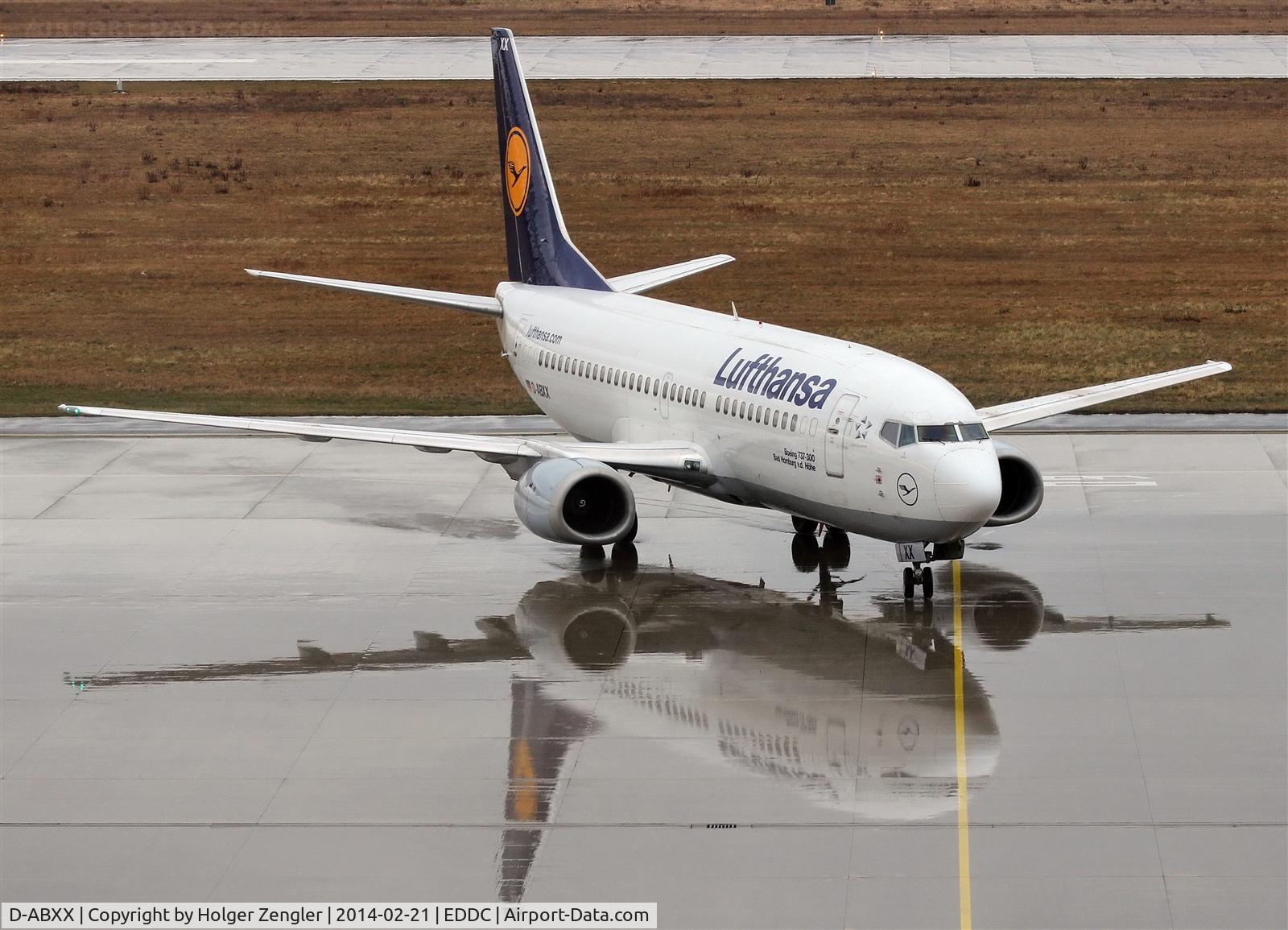 D-ABXX, 1989 Boeing 737-330 C/N 24562, Arrival from FRA on a lousy rainy day....
