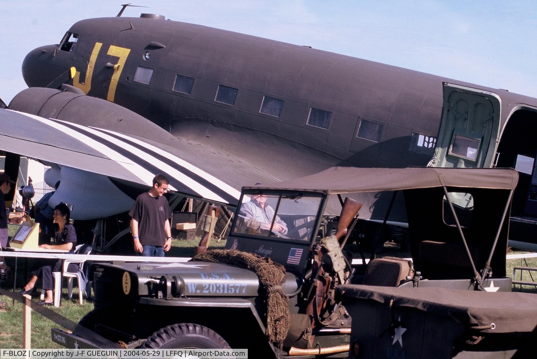 F-BLOZ, 1942 Douglas DC3C-S1C3G (C-47A-20-DK) C/N 13142, On display at La Ferté-Alais, 2004 airshow.
