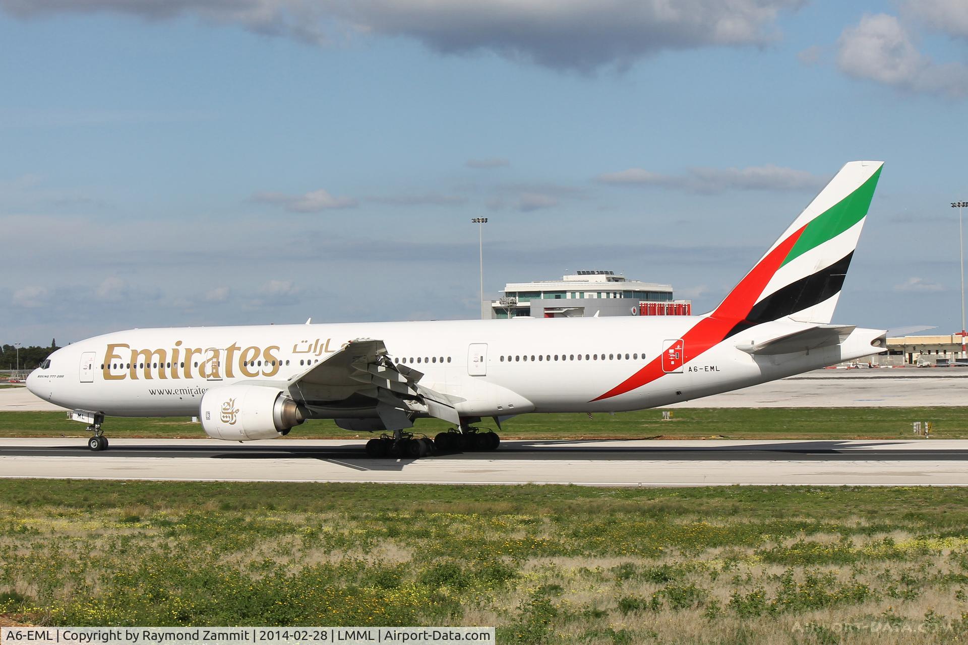 A6-EML, 1998 Boeing 777-21H/ER C/N 29325, B777 A6-EML Emirates Airlines