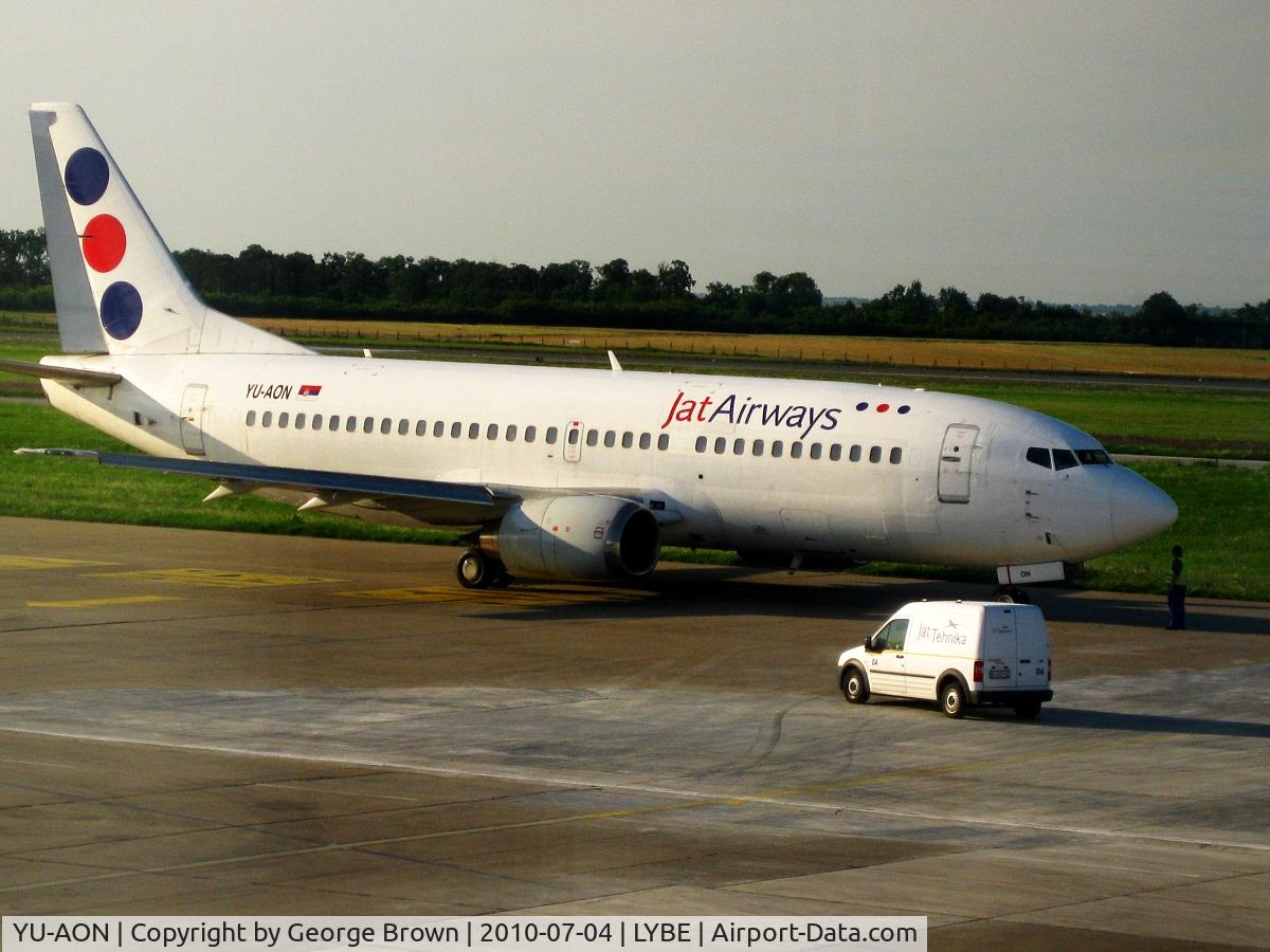 YU-AON, 1987 Boeing 737-3Q4 C/N 24208/1490, Stop-over in Belgrade