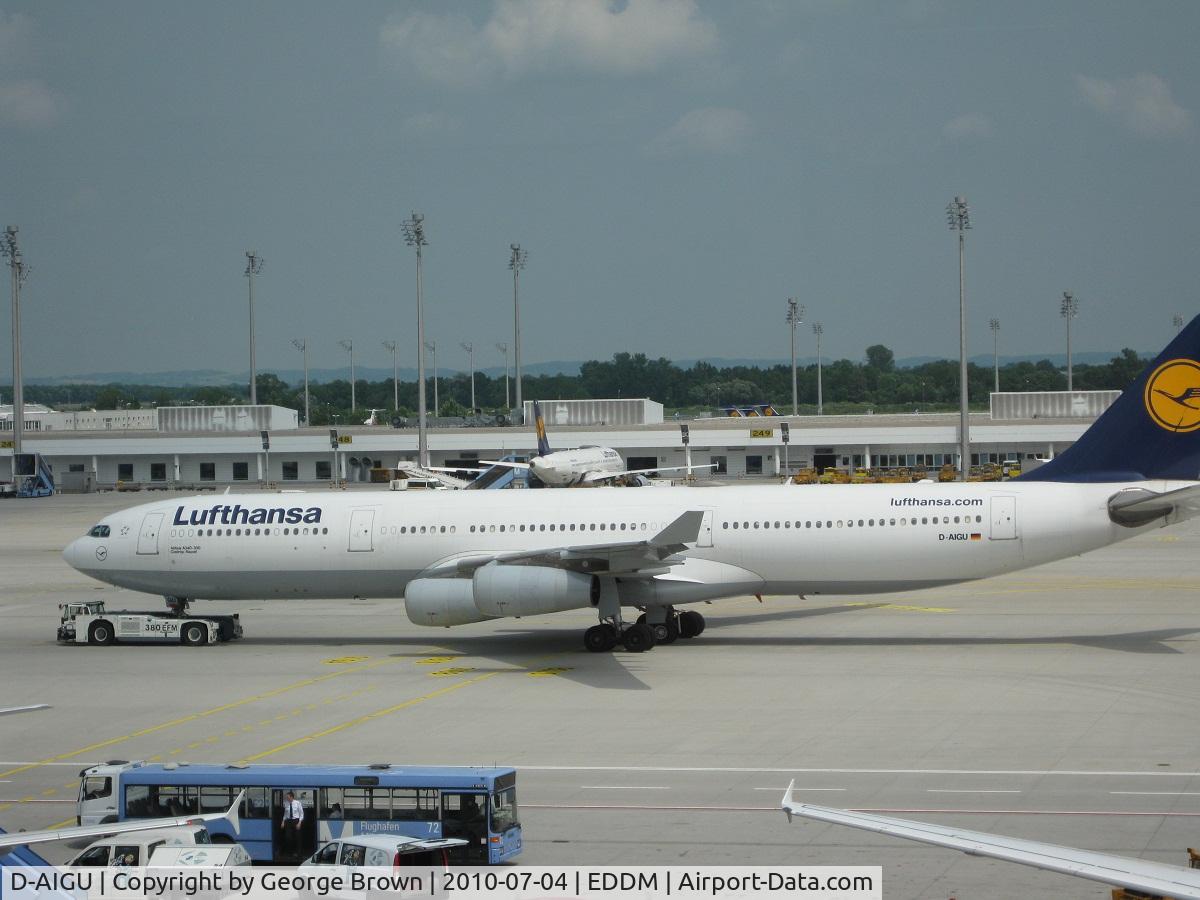 D-AIGU, 2000 Airbus A340-313 C/N 321, Lay over in Munich
