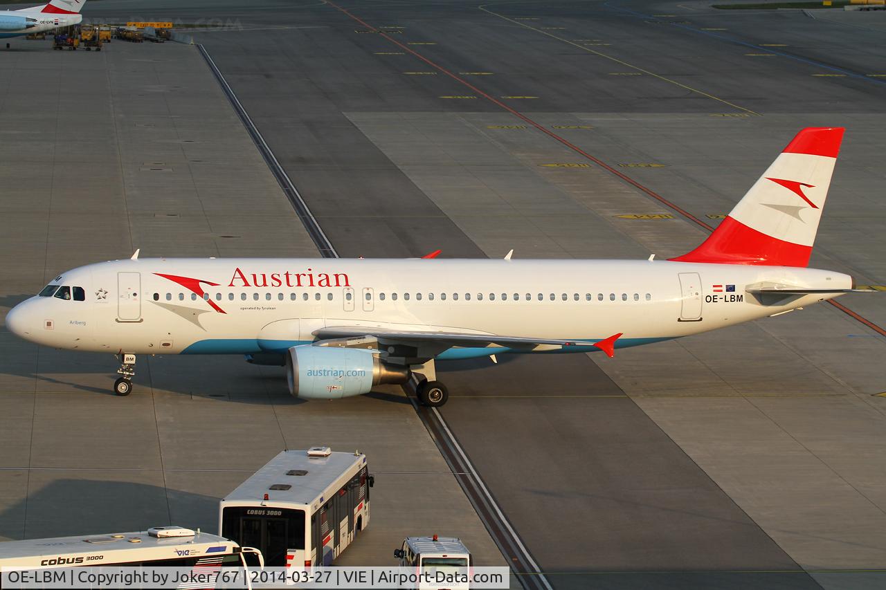 OE-LBM, 2001 Airbus A320-214 C/N 1504, Austrian Airlines