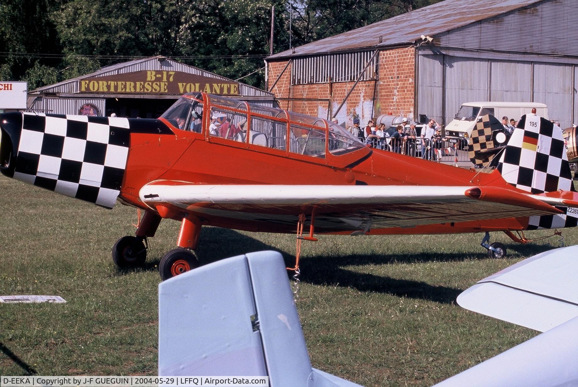 D-EEKA, 1958 Zlin Z-226T Trener 6 C/N 195, On display at La Ferté-Alais, 2004 airshow.