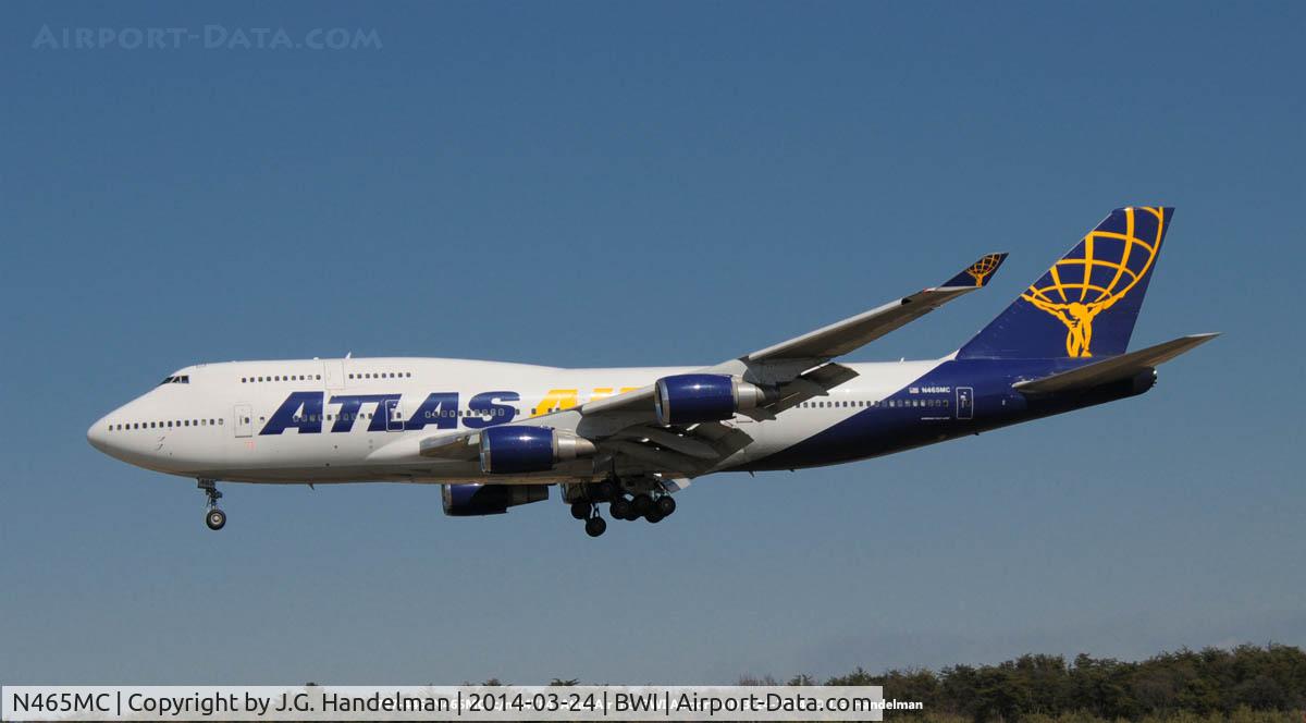 N465MC, 1990 Boeing 747-446 C/N 24784, On final to 33L.