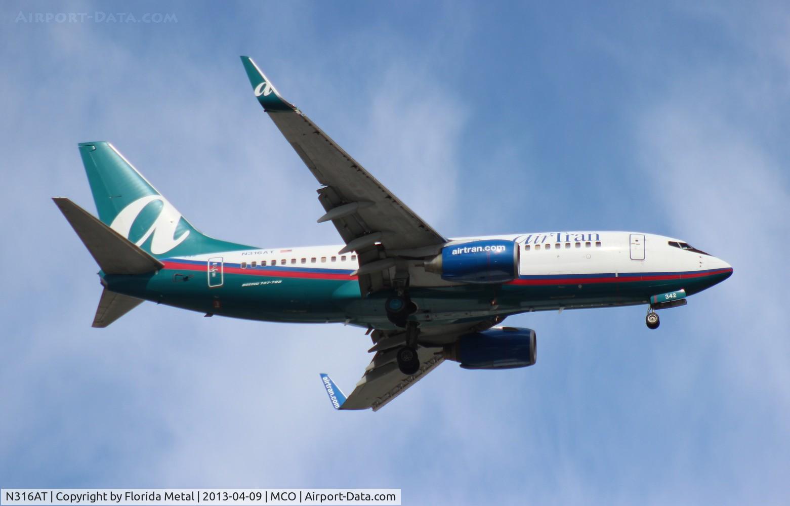 N316AT, 2007 Boeing 737-7BD C/N 33928, Air Tran 737-700