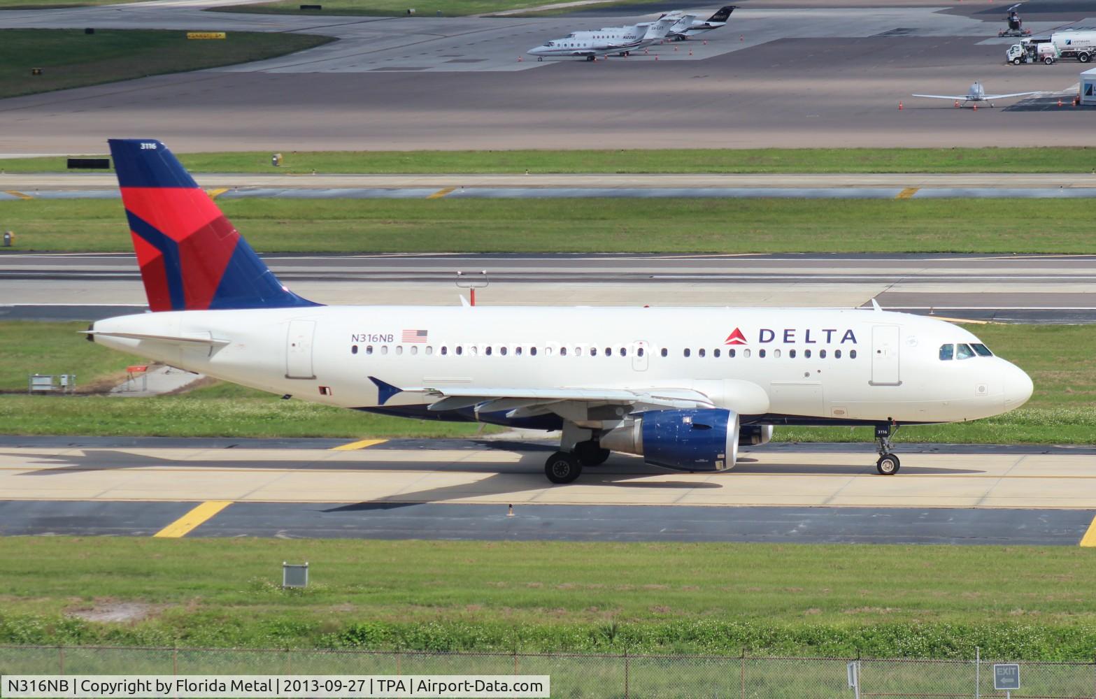 N316NB, 2000 Airbus A319-114 C/N 1249, Delta A319
