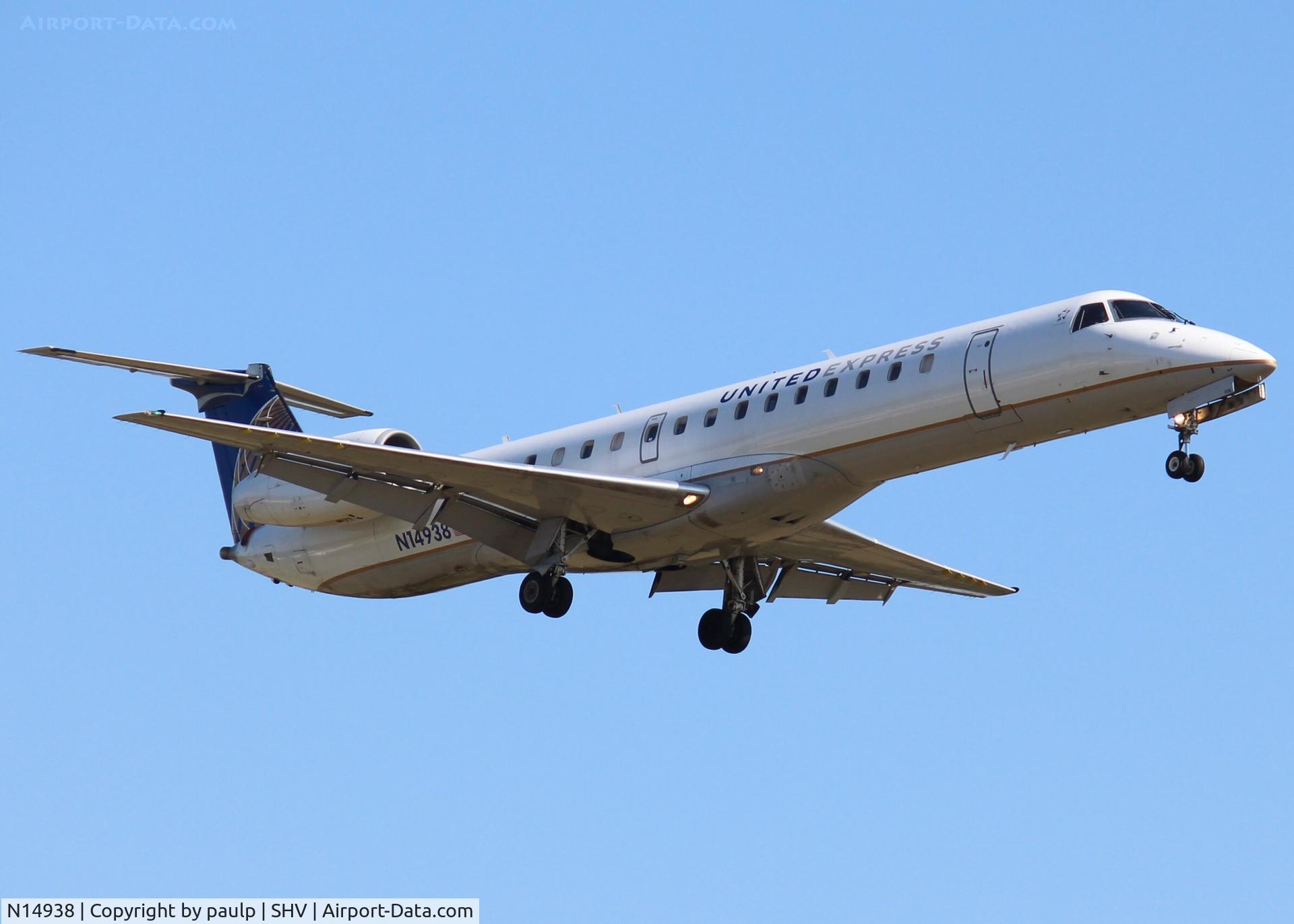 N14938, 1997 Embraer EMB-145EP (ERJ-145EP) C/N 145029, At Shreveport Regional.