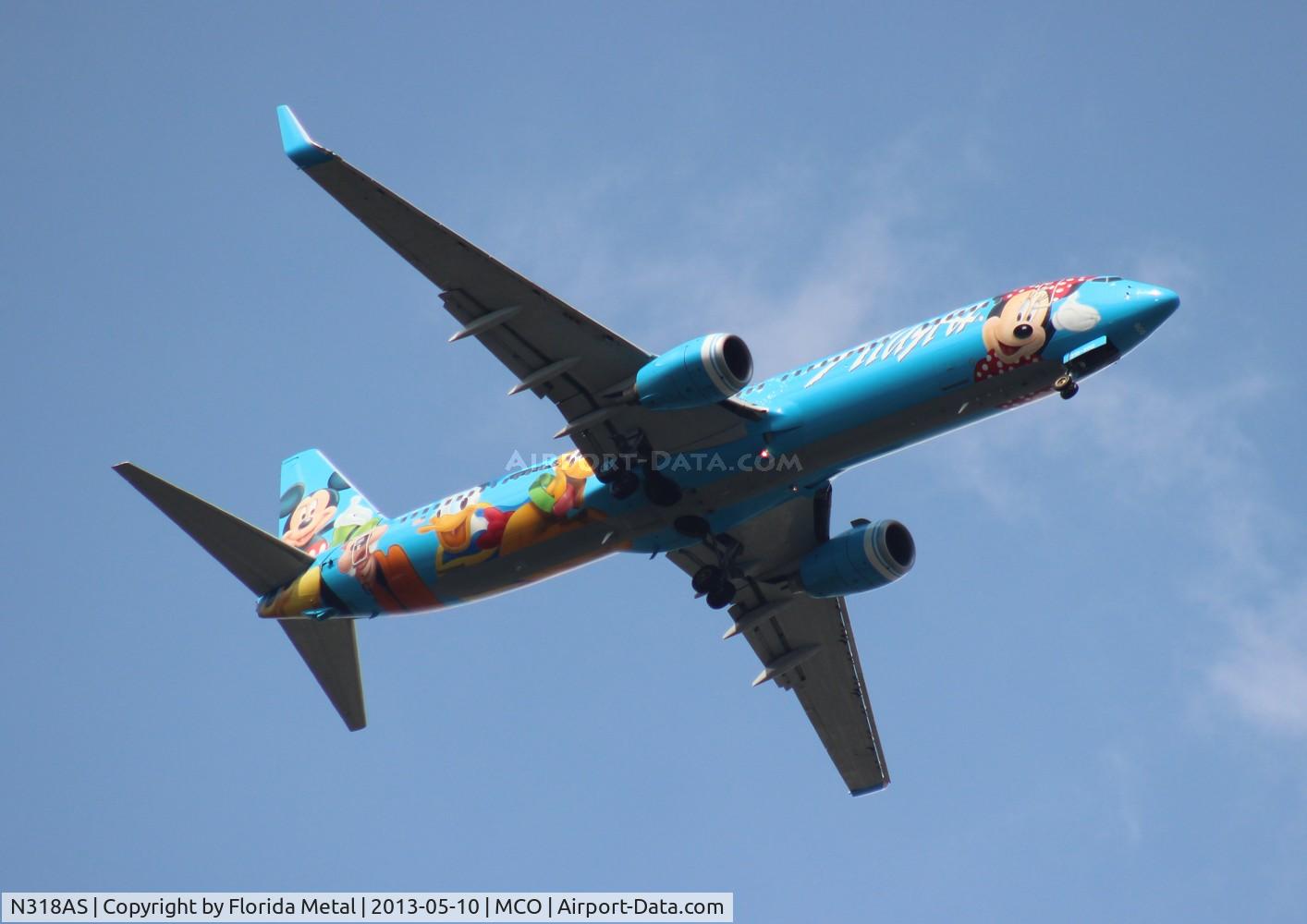 N318AS, 2003 Boeing 737-990 C/N 30018, Alaska Disney plane 737-900
