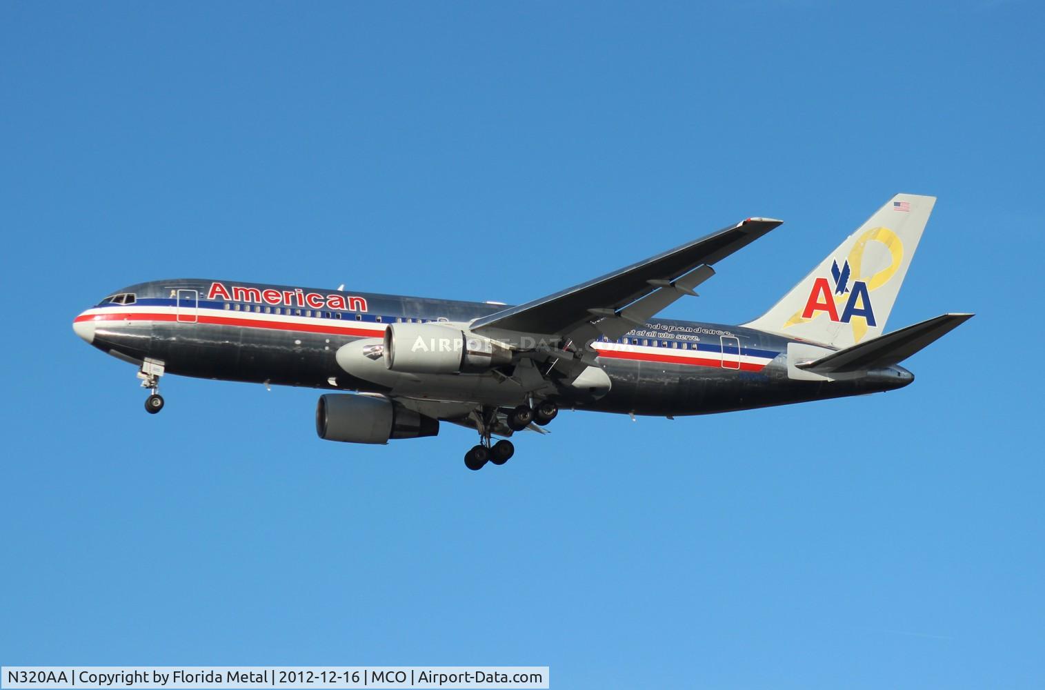 N320AA, 1985 Boeing 767-223 C/N 22321, American 767-200 yellow ribbon