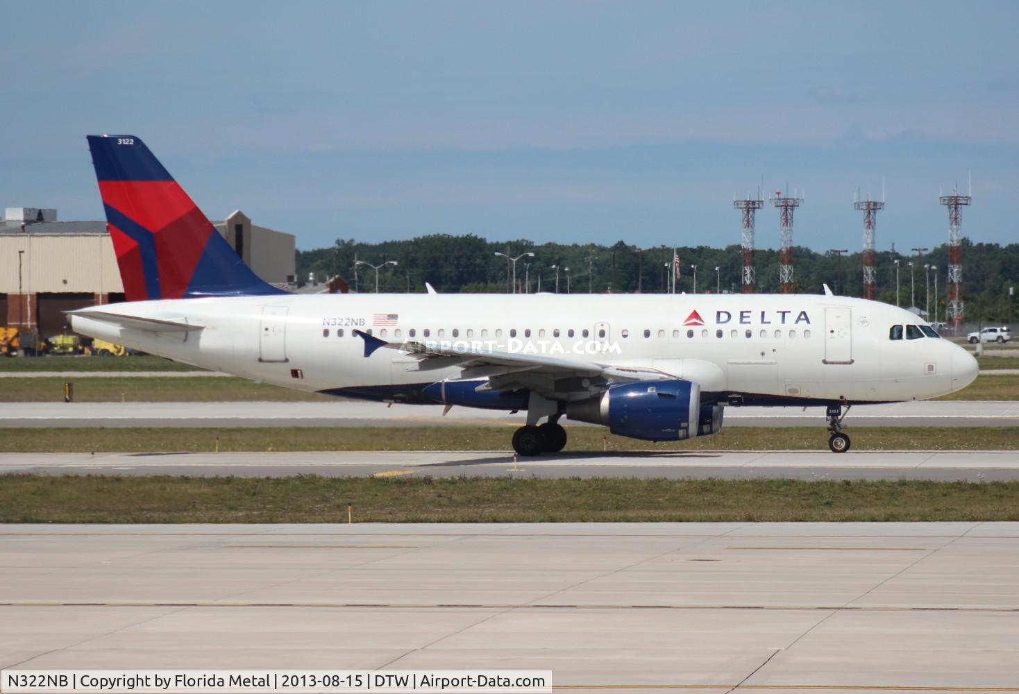 N322NB, 2001 Airbus A319-114 C/N 1434, Delta A319