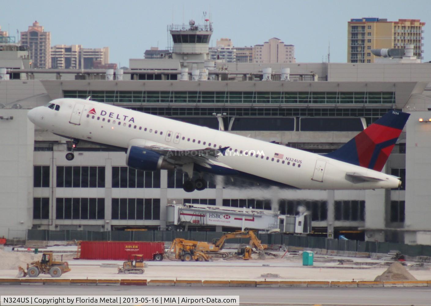 N324US, 1992 Airbus A320-211 C/N 273, Delta A320