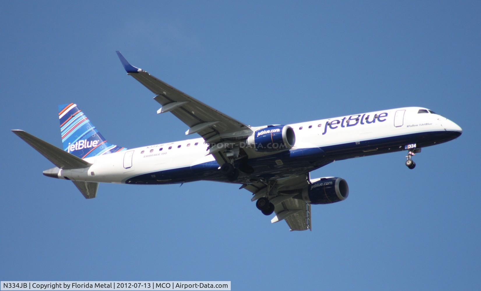 N334JB, Embraer ERJ-190-100 IGW 190AR C/N 19000446, Jet Blue E190