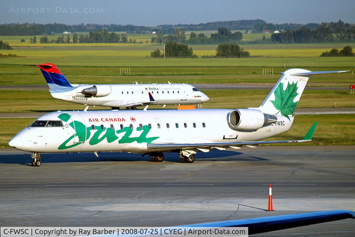 C-FWSC, 1996 Canadair CRJ-100ER (CL-600-2B19) C/N 7120, Canadair CRJ-100ER [7120] (Air Canada Jazz) Edmonton-International~C 25/07/2008