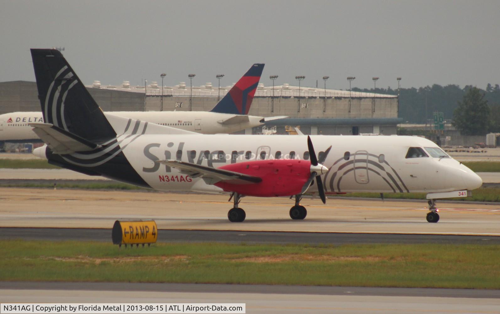 N341AG, 1998 Saab 340B C/N 340B-437, Silver Saab 340B
