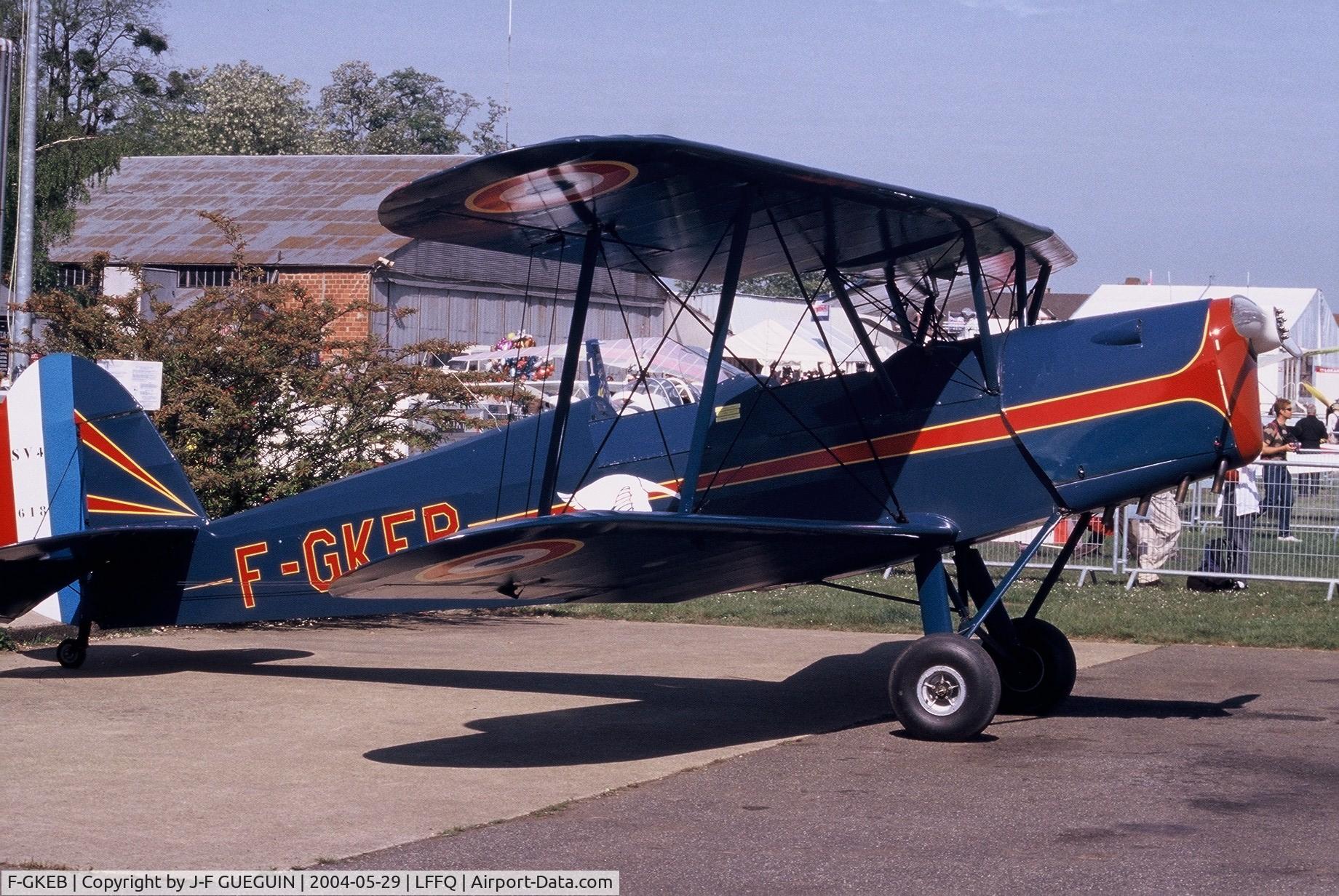 F-GKEB, Stampe-Vertongen SV-4C C/N 618, SNCAN-built SV-4C, c/n 618, on display at La Ferté-Alais, 2004 airshow.