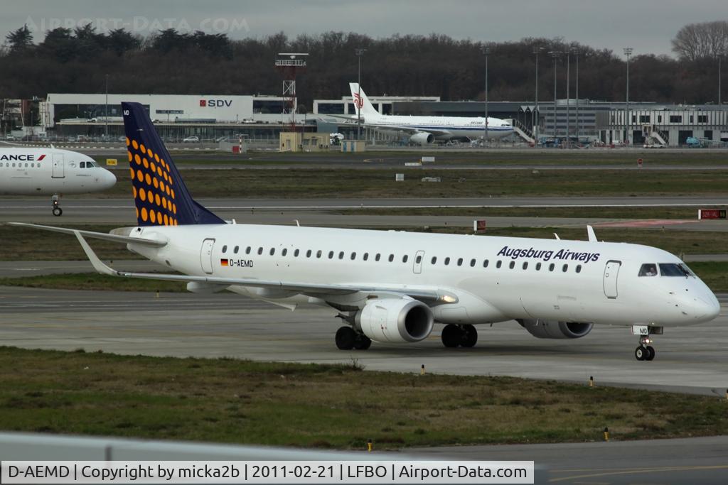 D-AEMD, 2009 Embraer 195LR (ERJ-190-200LR) C/N 19000305, Taxiing