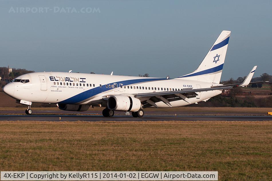 4X-EKP, 2001 Boeing 737-8Q8 C/N 30639, London Luton - El Al Israel Airlines